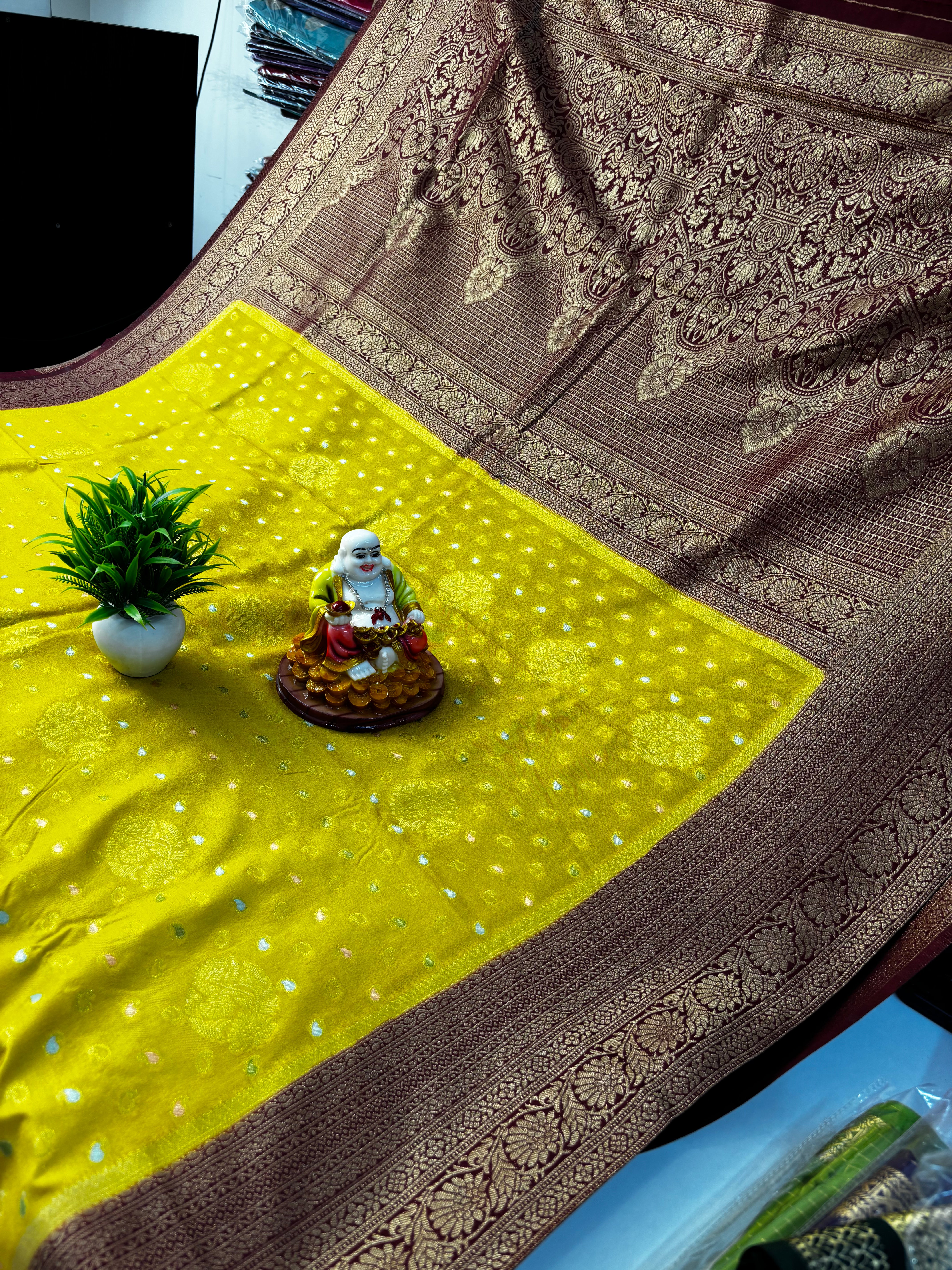 Premium Georgette Saree with Rich Pallu & Butta Blouse – Padmavathi Silks and Sarees