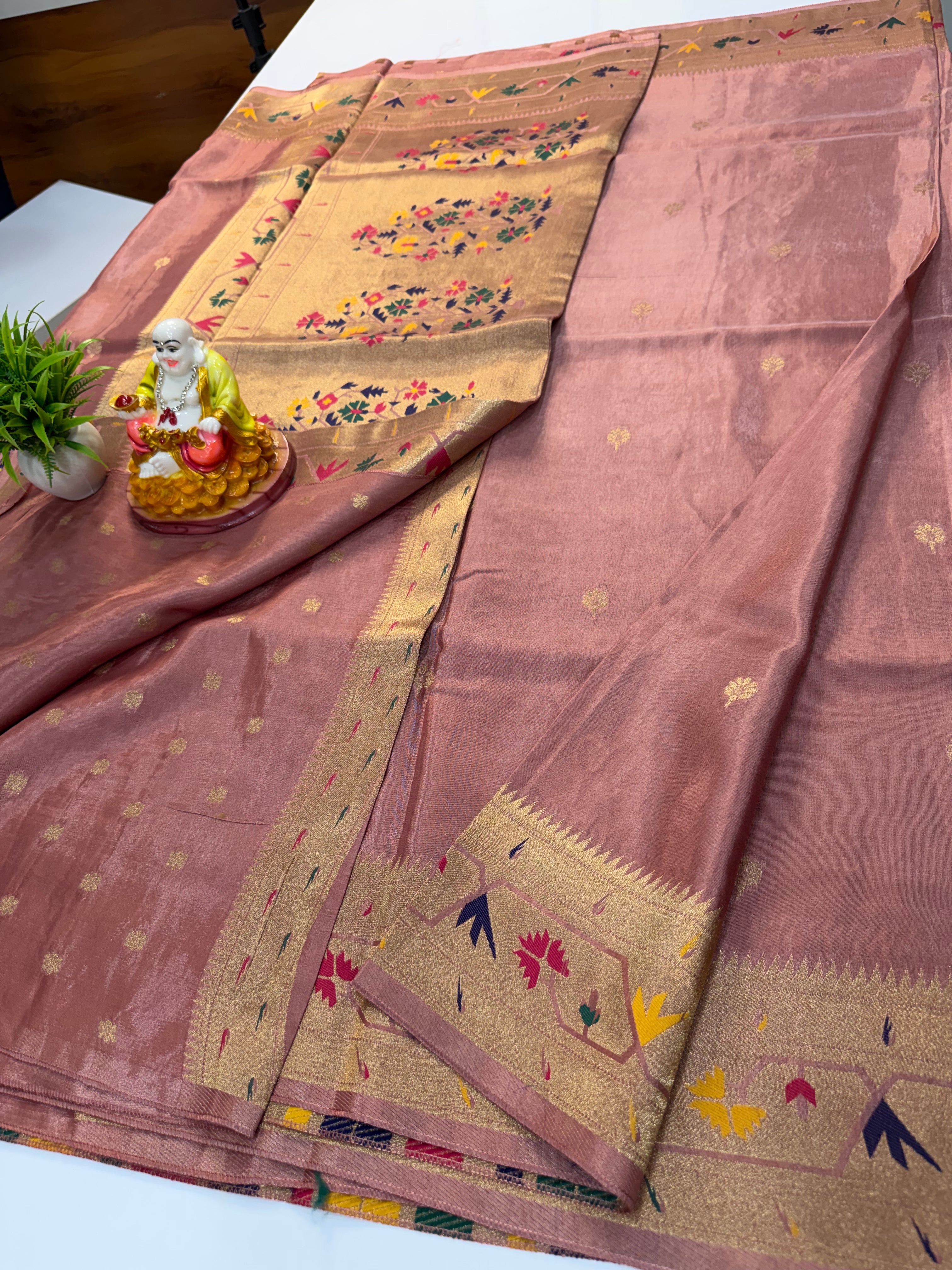 Premium Viscose Saree with Paithani Border, Rich Pallu & Butta Blouse – Elegant Traditional Wear | Padmavathi Silks and Sarees