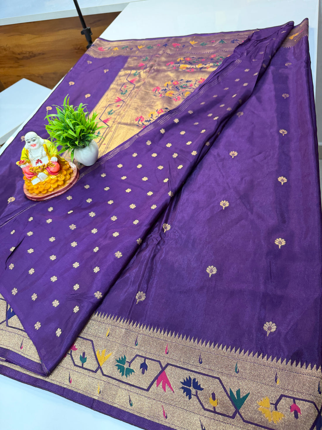 Premium Viscose Saree with Paithani Border, Rich Pallu & Butta Blouse – Elegant Traditional Wear | Padmavathi Silks and Sarees