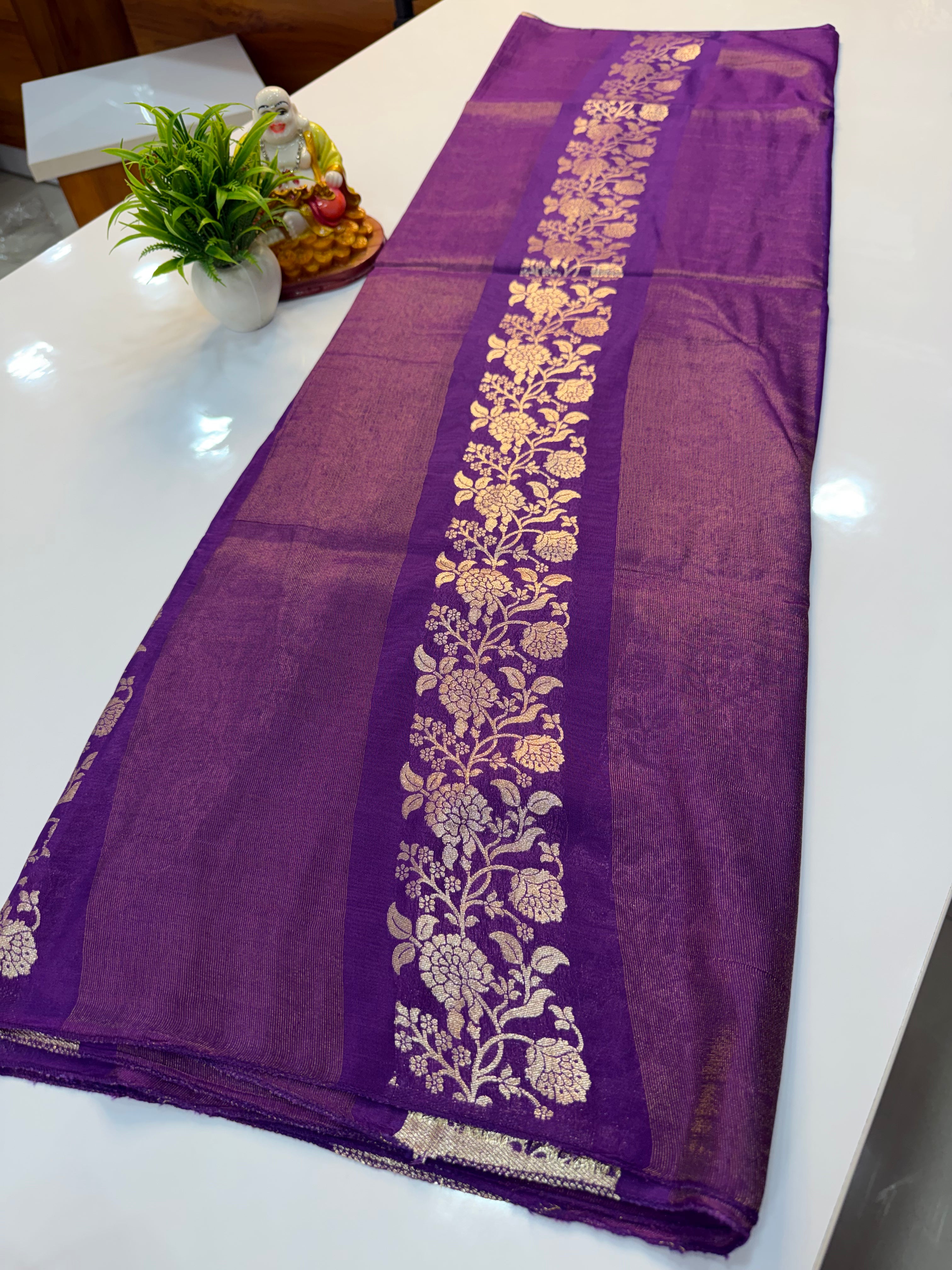 Semi Viscose Saree with Meenakari Design | Rich Pallu | Butta Blouse