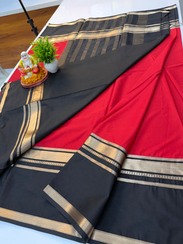 Premium Mysore Crepe Silk Saree with Bentex Border