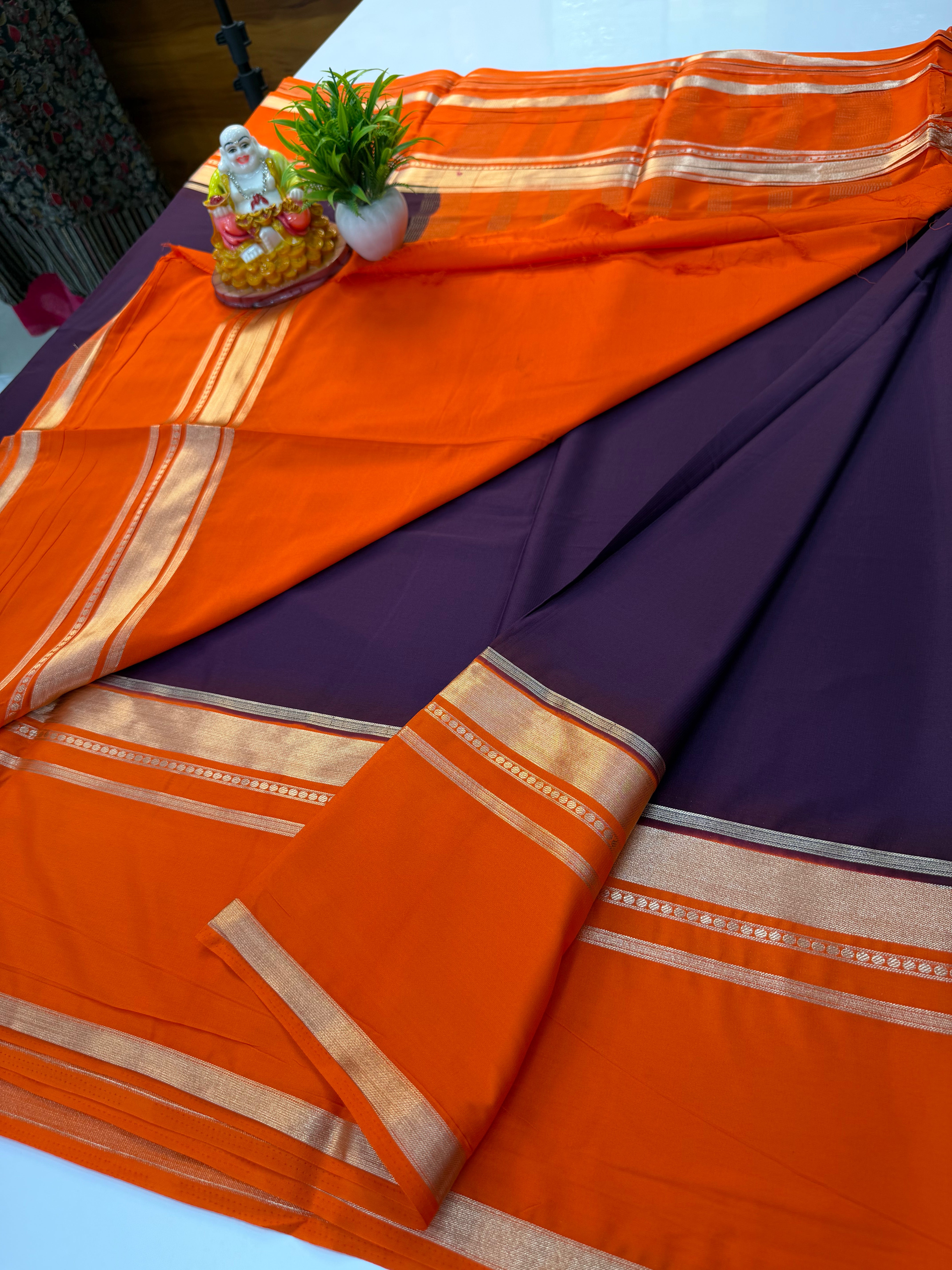 Premium Mysore Crepe Silk Saree with Bentex Border