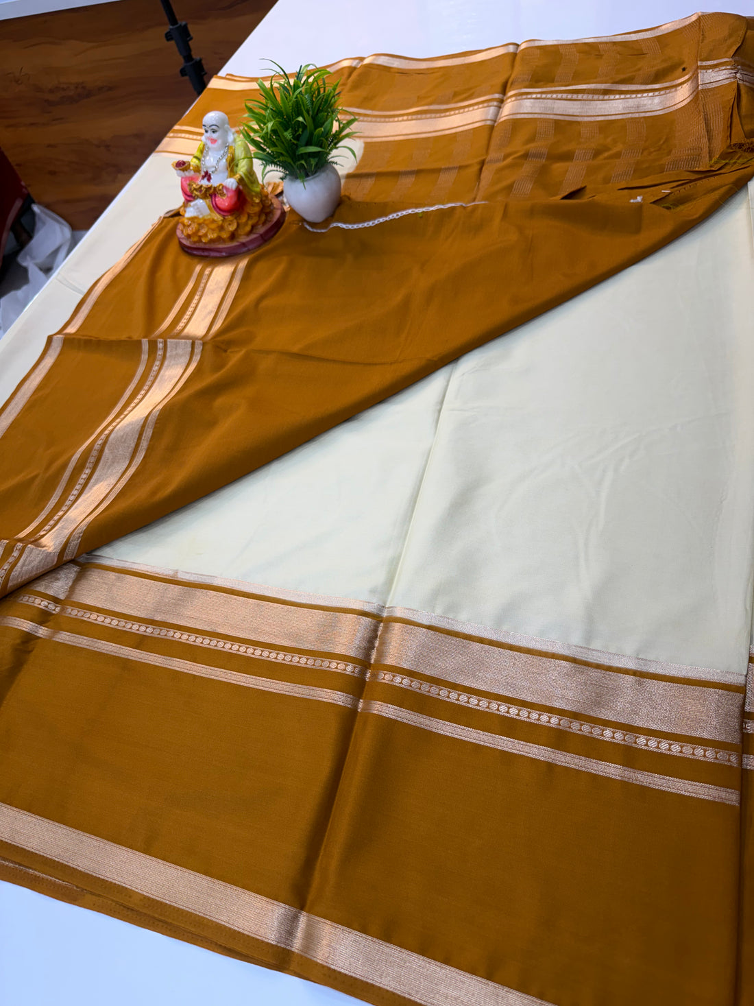 Premium Mysore Crepe Silk Saree with Bentex Border
