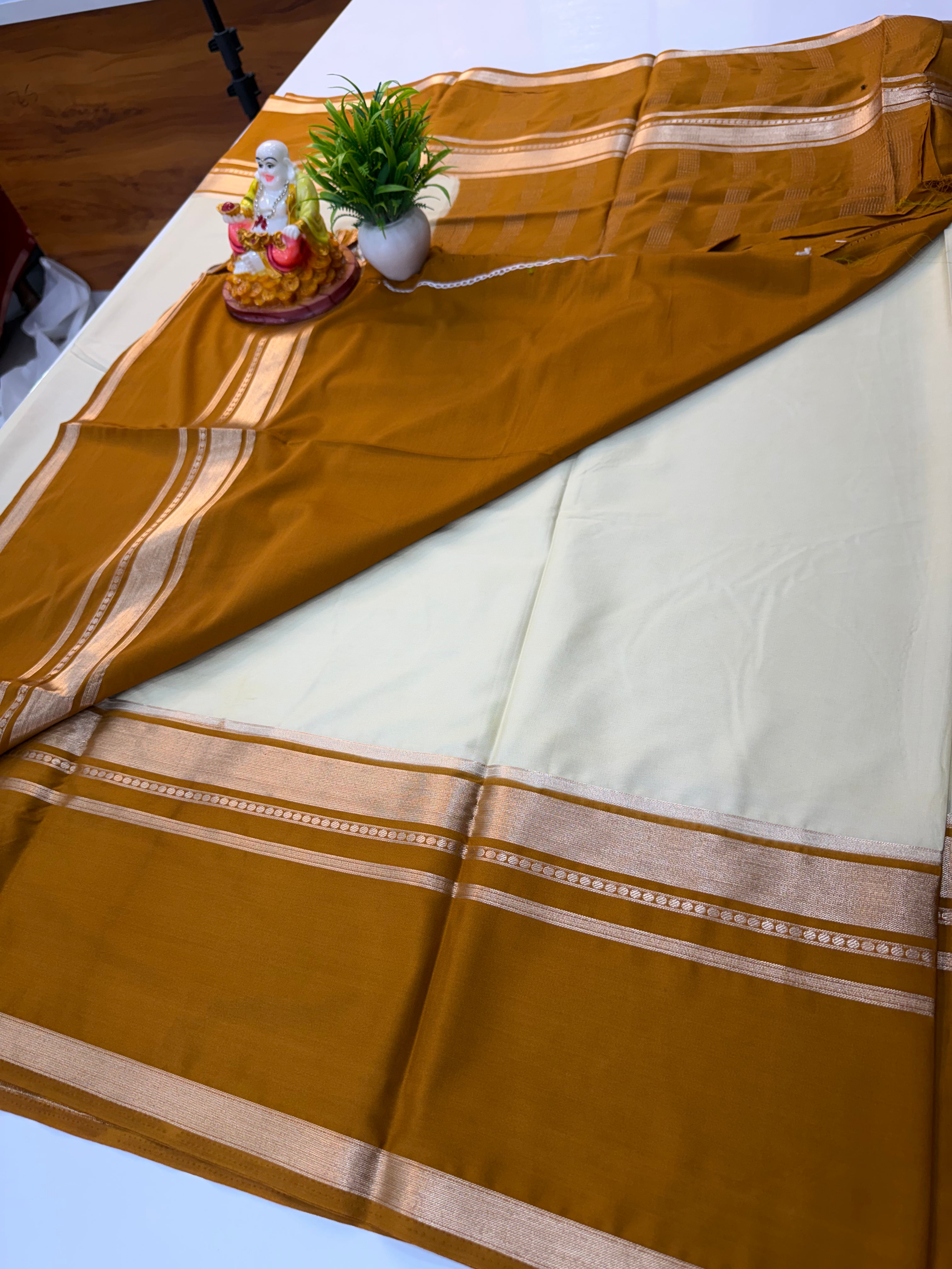 Premium Mysore Crepe Silk Saree with Bentex Border