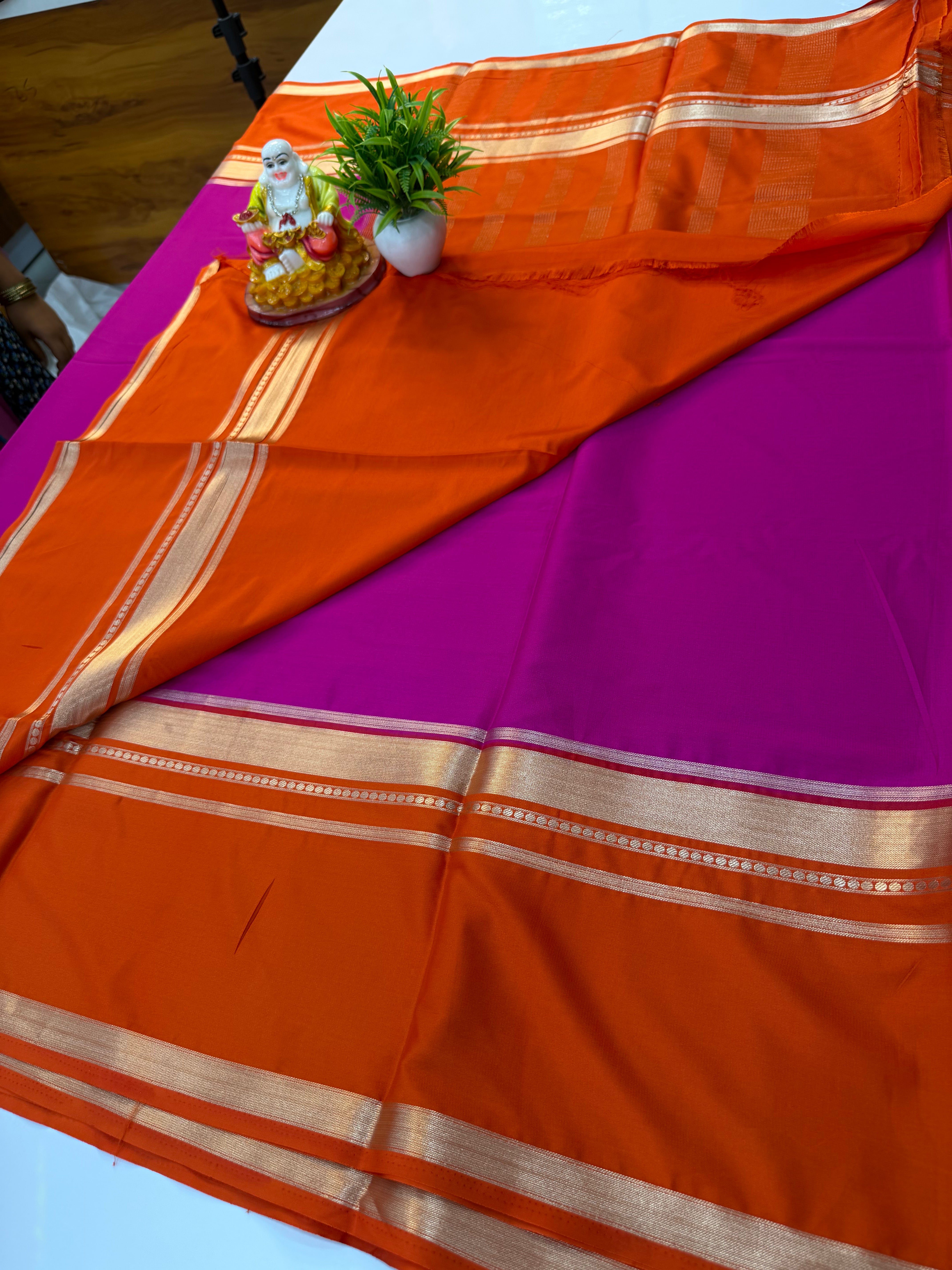 Premium Mysore Crepe Silk Saree with Bentex Border