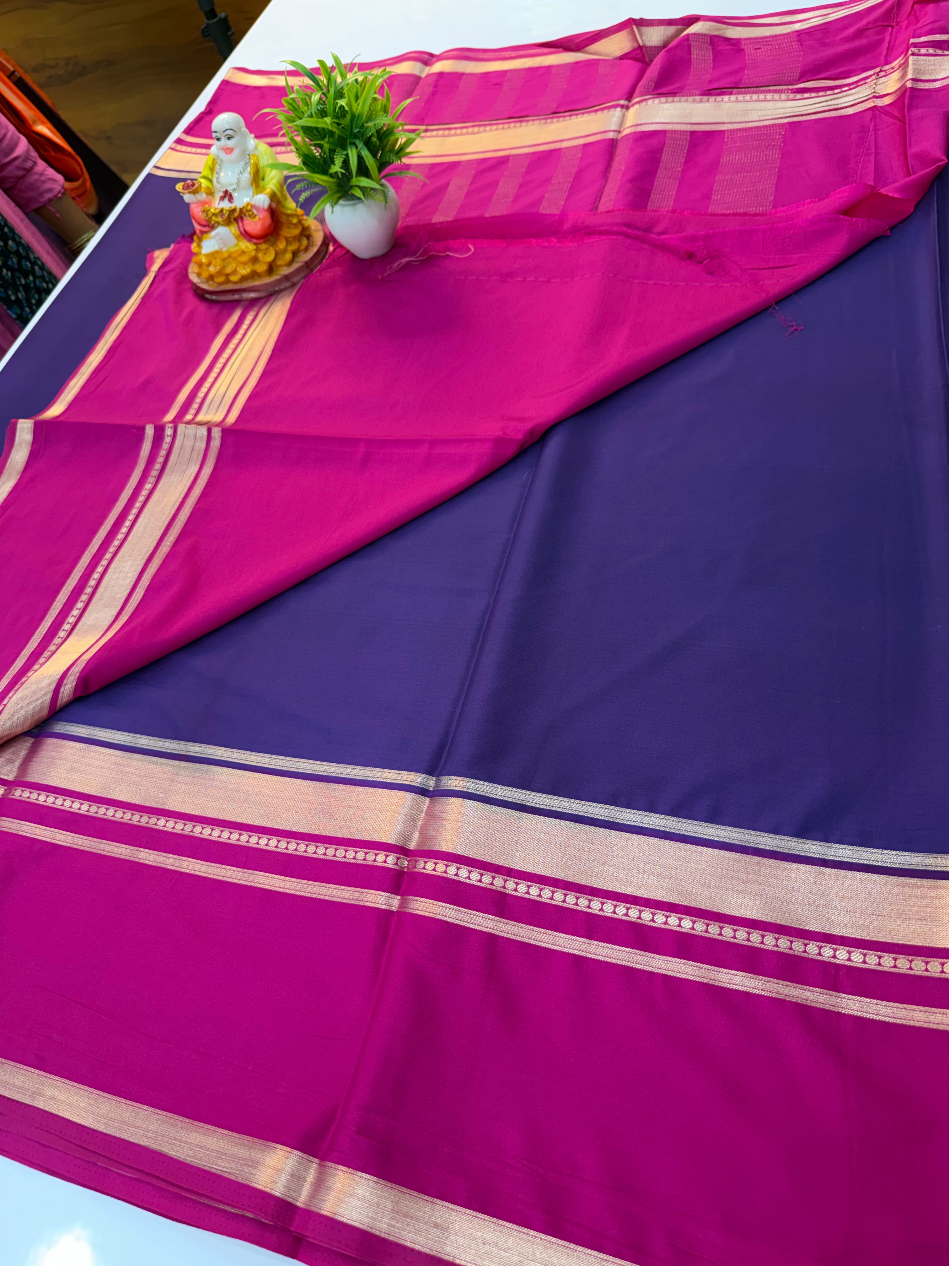 Premium Mysore Crepe Silk Saree with Bentex Border