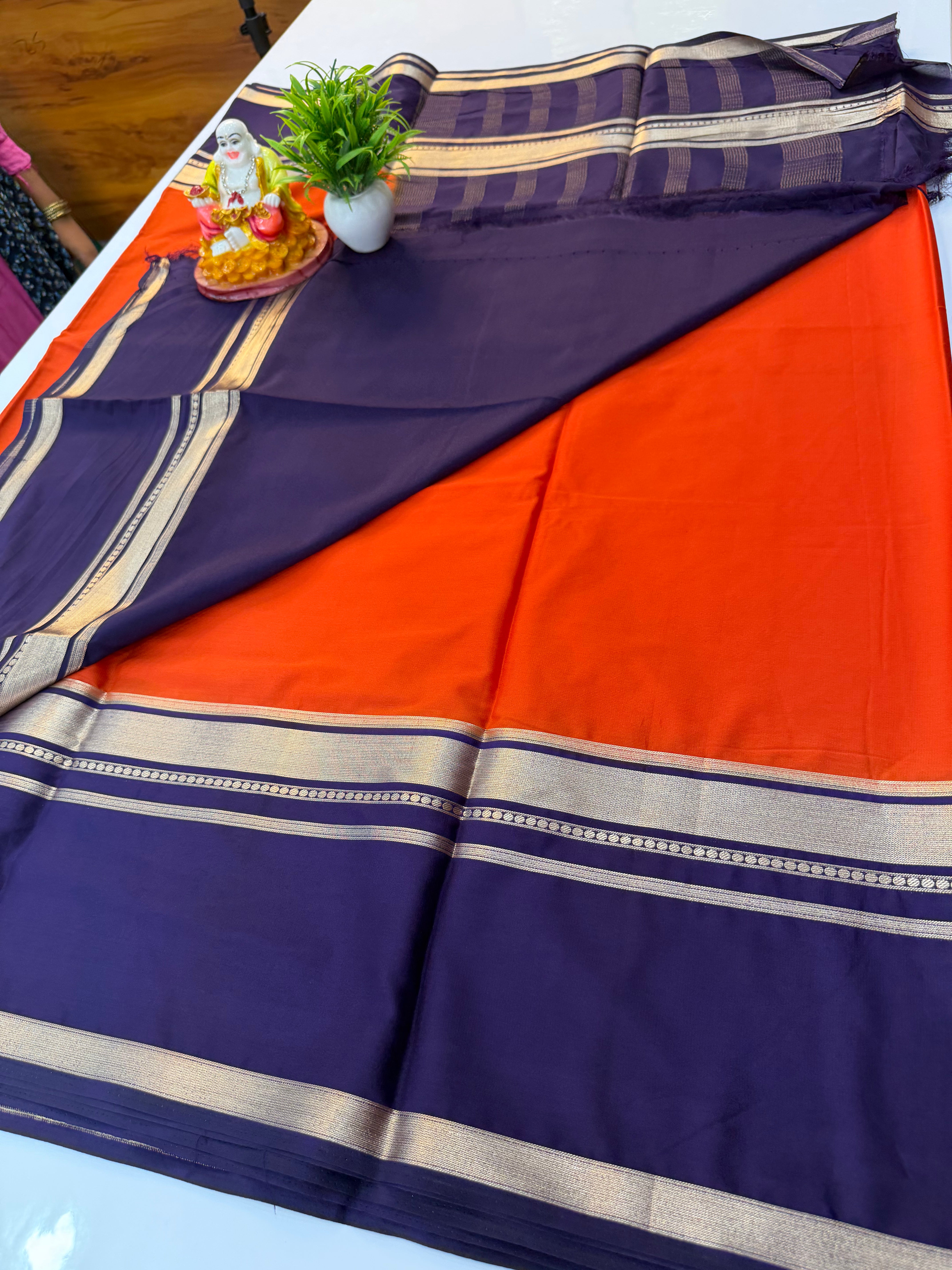 Premium Mysore Crepe Silk Saree with Bentex Border