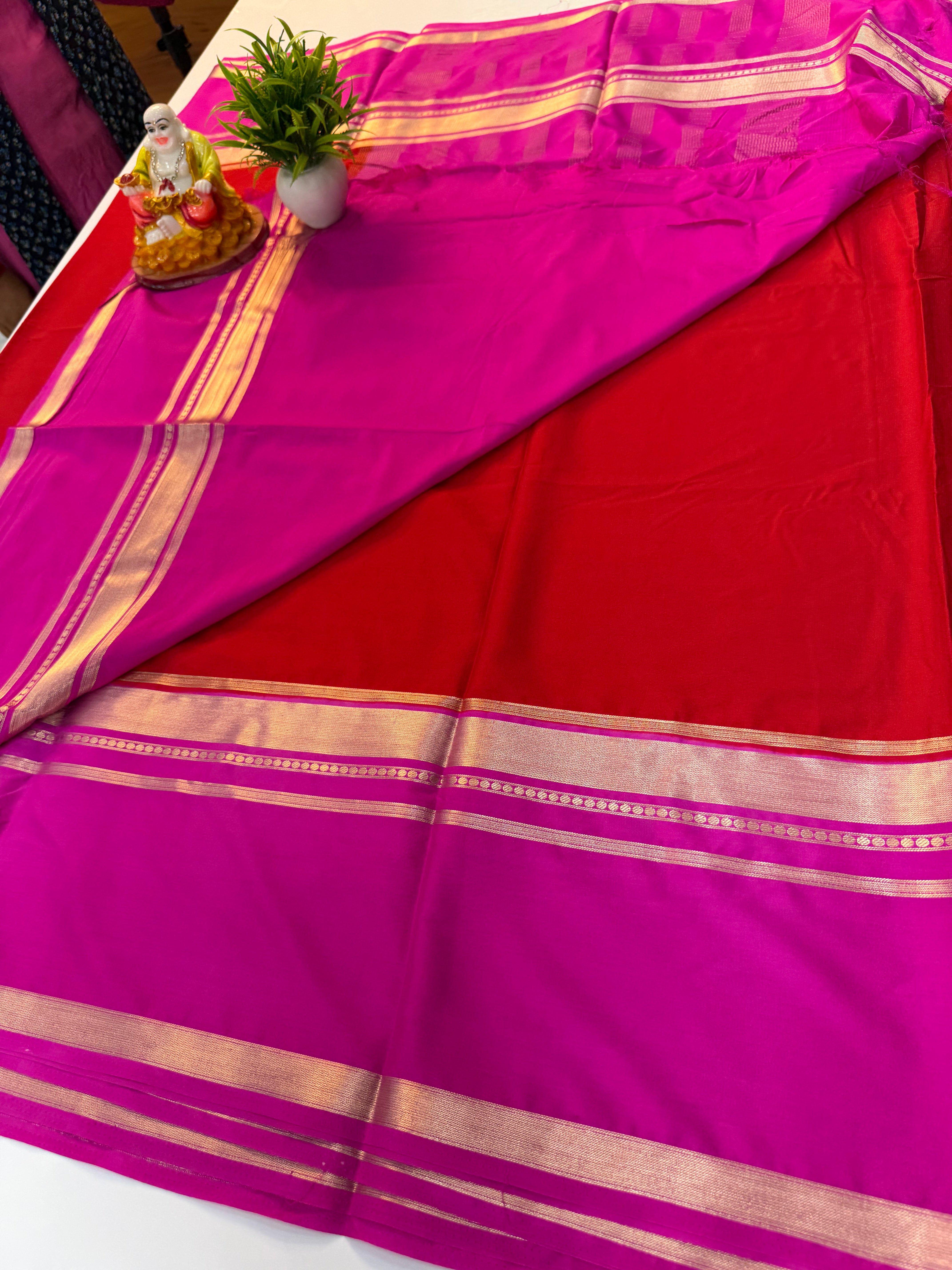 Premium Mysore Crepe Silk Saree with Bentex Border