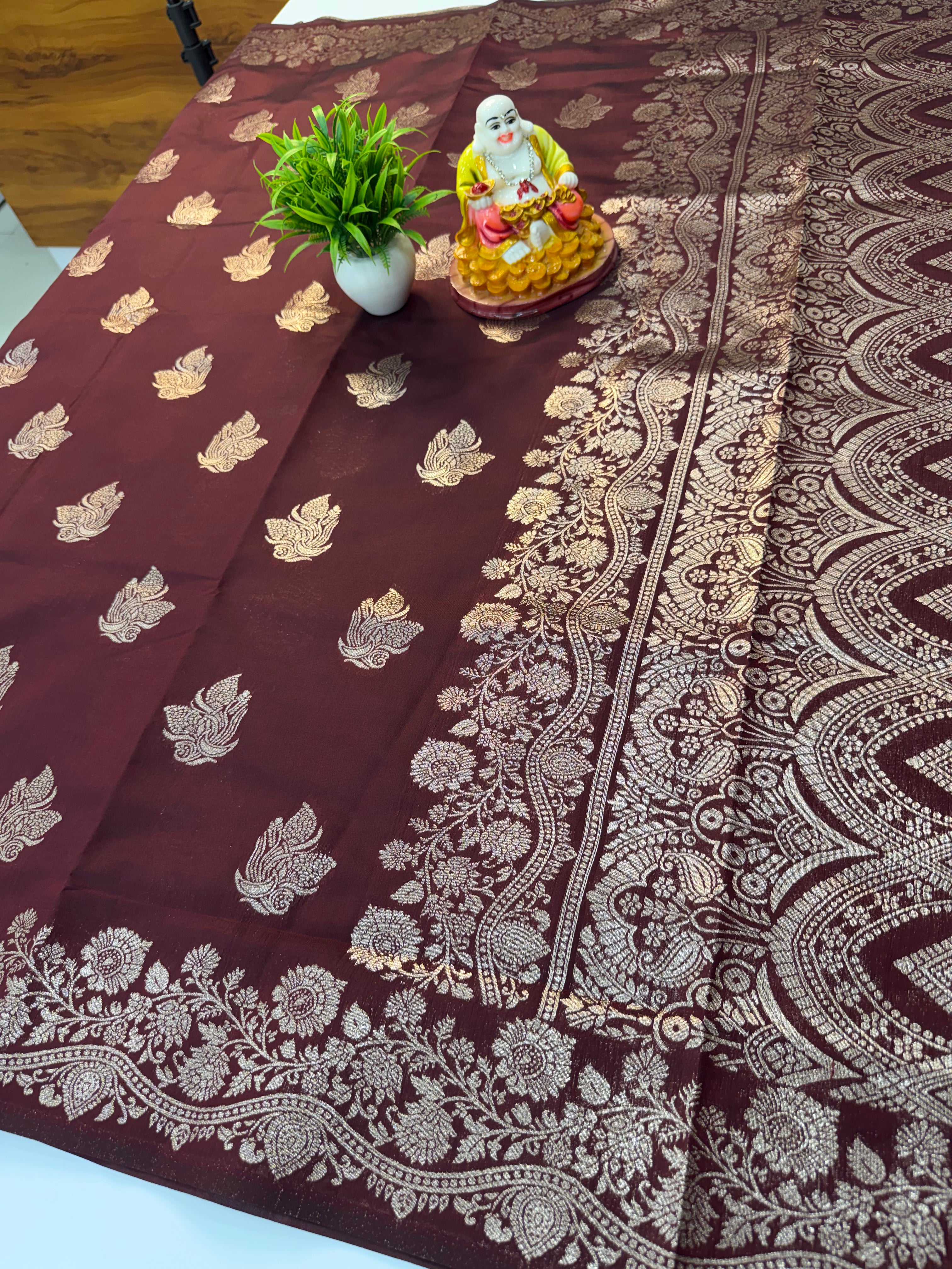 Beautiful Semi Silk pattern Kota Silk Saree with Banarasi Zari Weaving | Padmavathi Silks and Sarees par