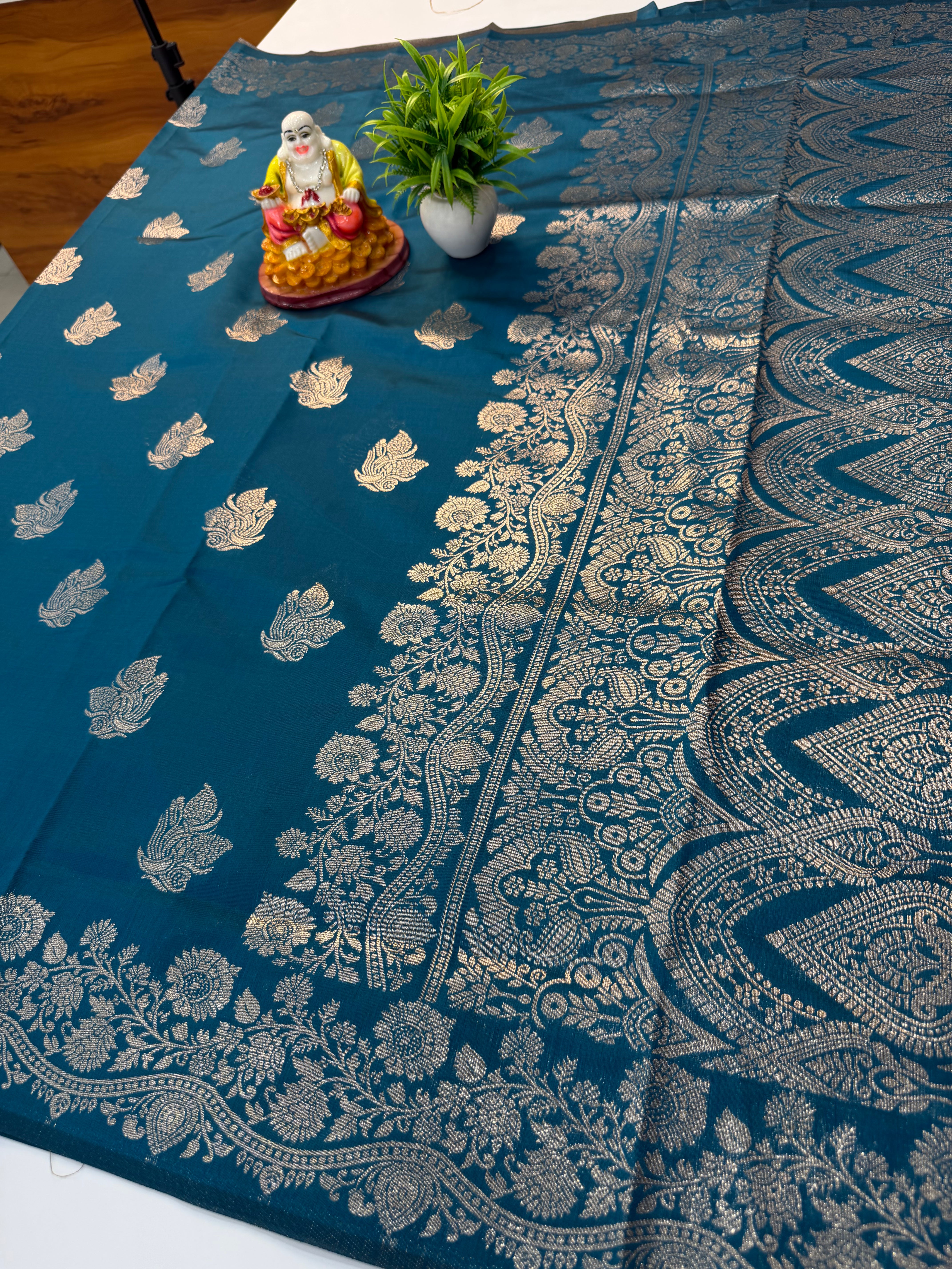 Beautiful Semi Silk pattern Kota Silk Saree with Banarasi Zari Weaving | Padmavathi Silks and Sarees par