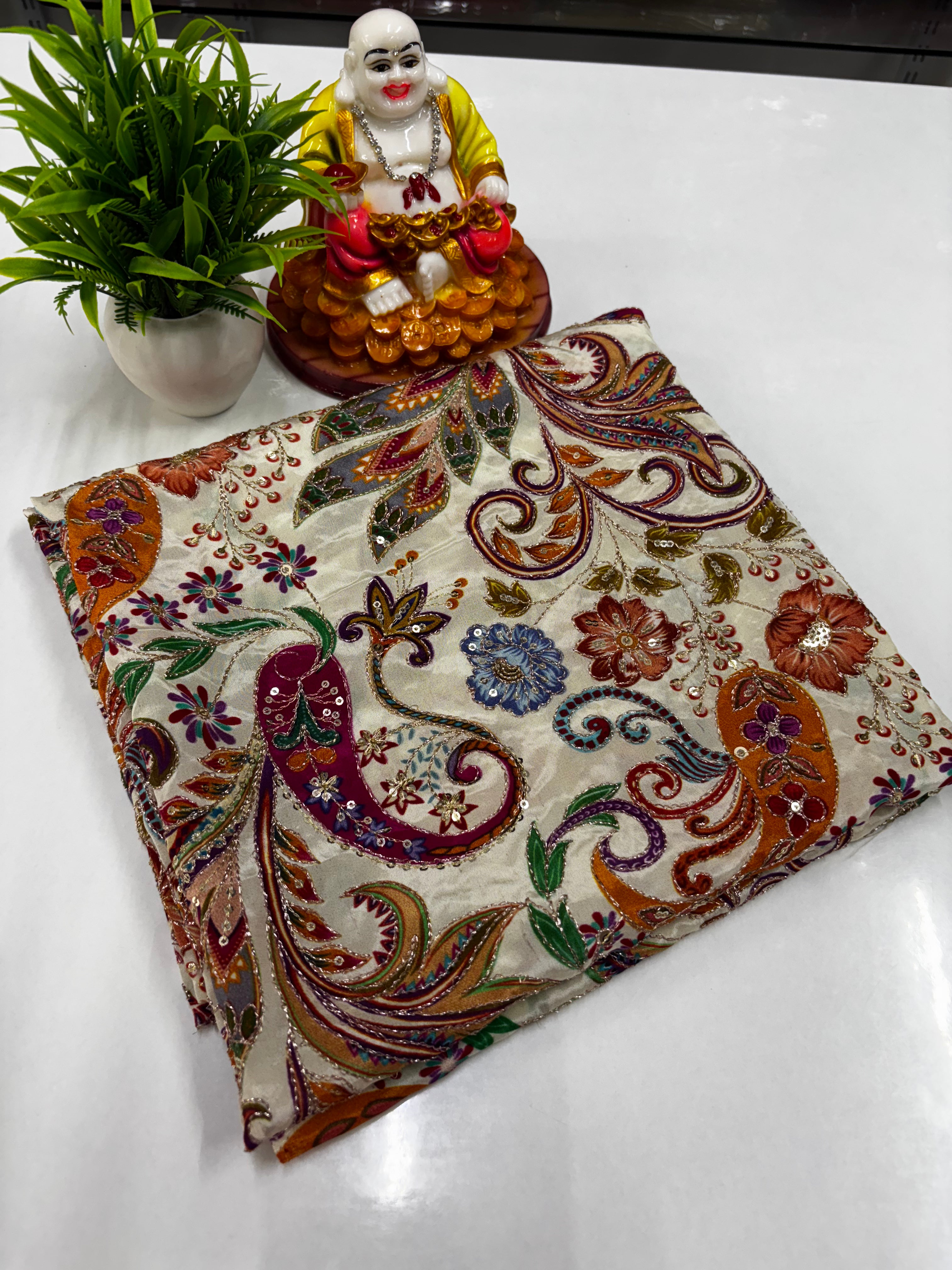 Premium Crepe Silk Blouse with Kalamkari Design – by Padmavathi Silks and Sarees