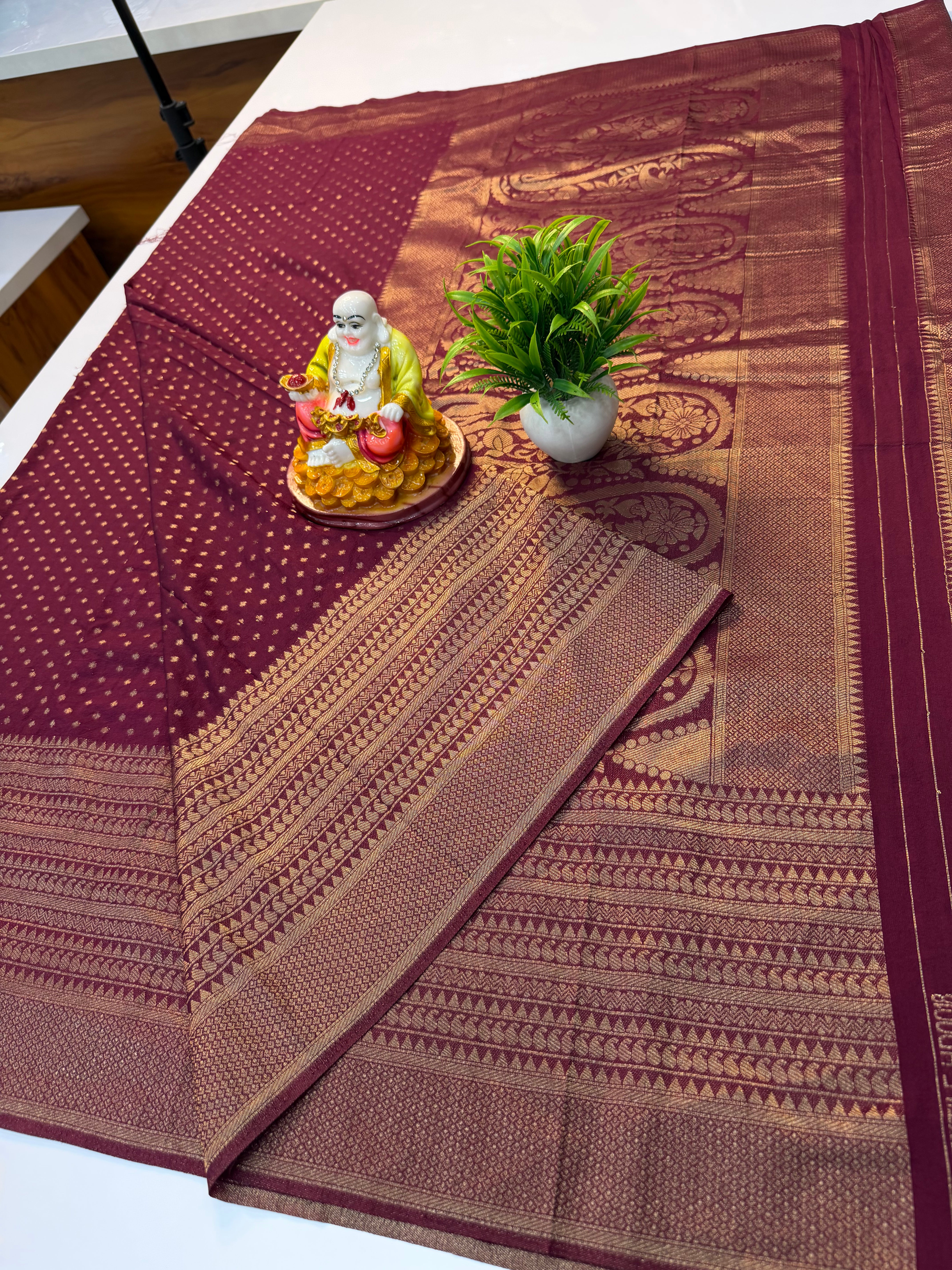 Georgette Saree with Buttas & Rich Pallu | Padmavathi Silks and Sarees