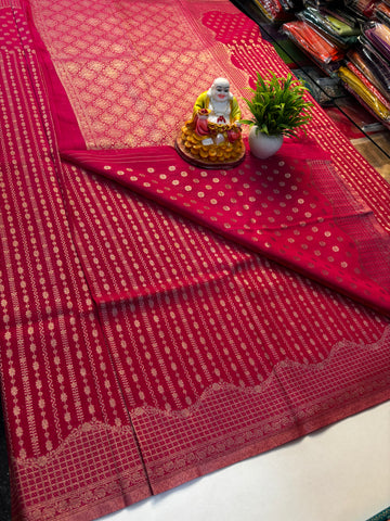 Chiffon Saree with Stripes – Rich Pallu & Butta Blouse