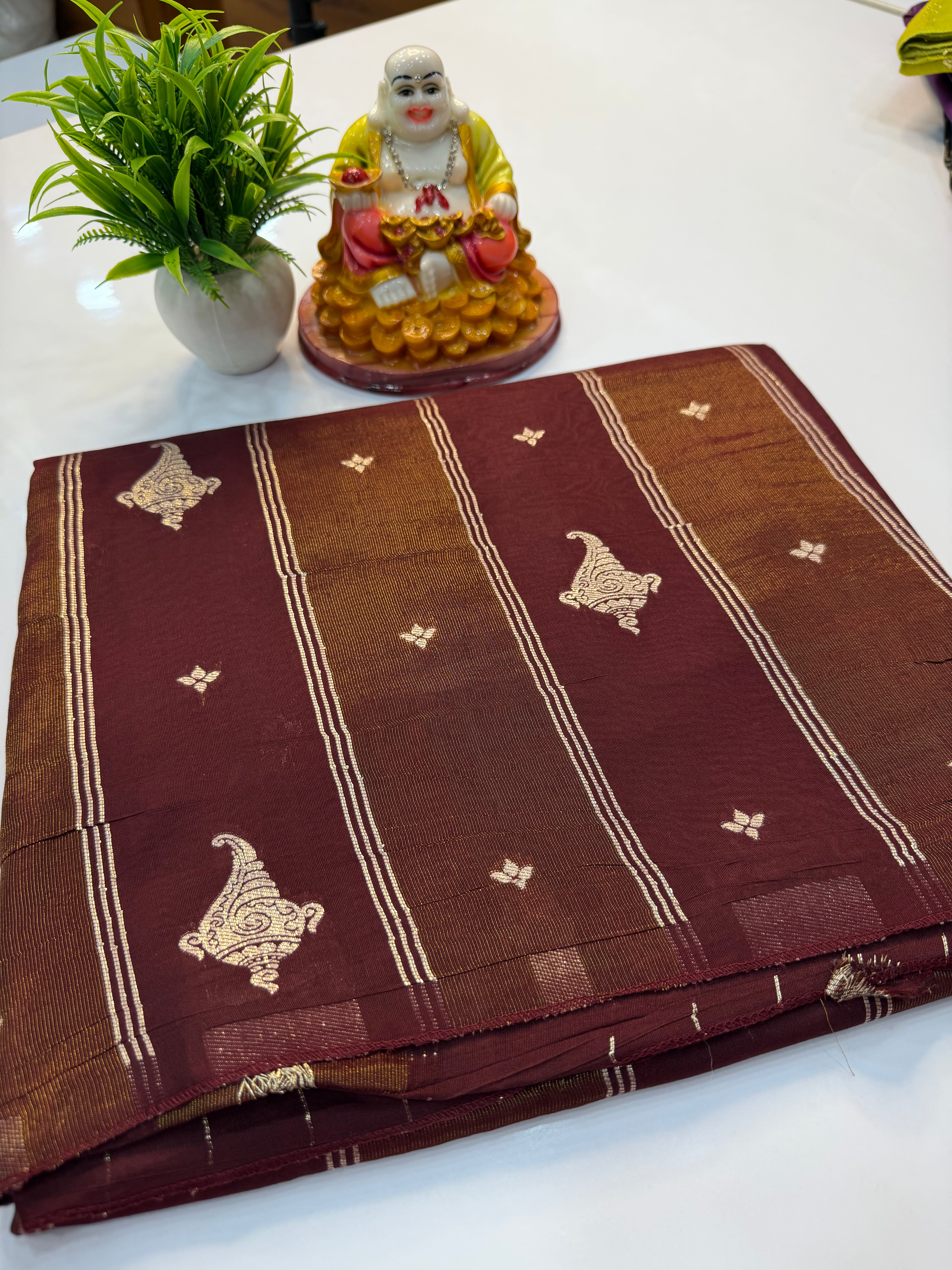 Premium Semi Viscose Saree with Elegant Buttas | Rich Pallu | Butta Blouse