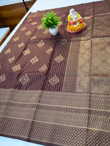 Premium Georgette Saree with Buttas, Elephant  & Rich Pallu
