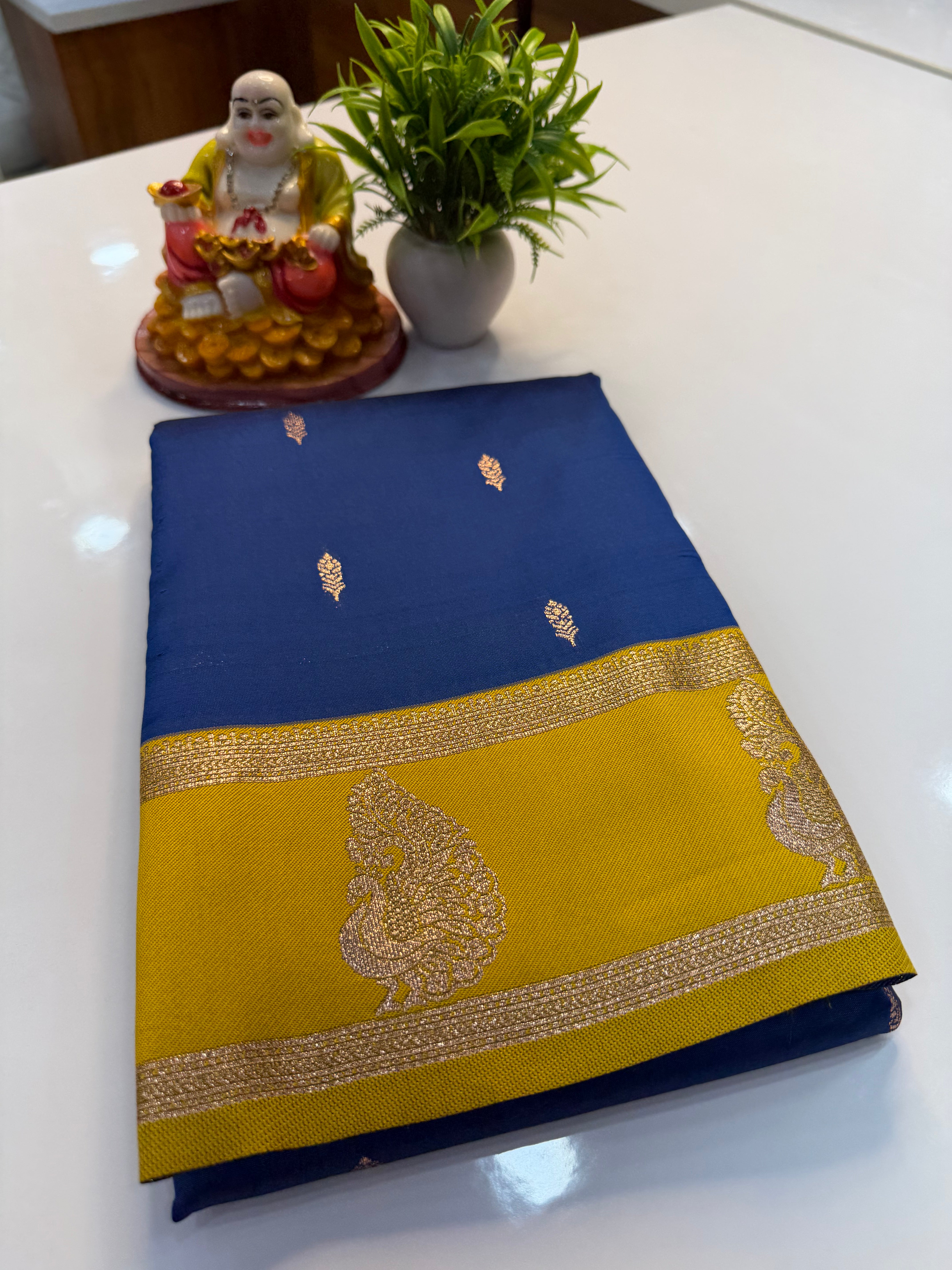 Semi Silk Saree with Buttas & Bentex Border | Rich Pallu | Padmavathi Silks and Sarees