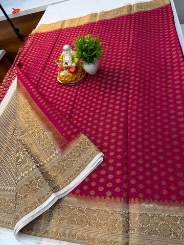 Premium Varmala Silk Saree with Elegant Buttas | Rich Pallu | Brocade Blouse