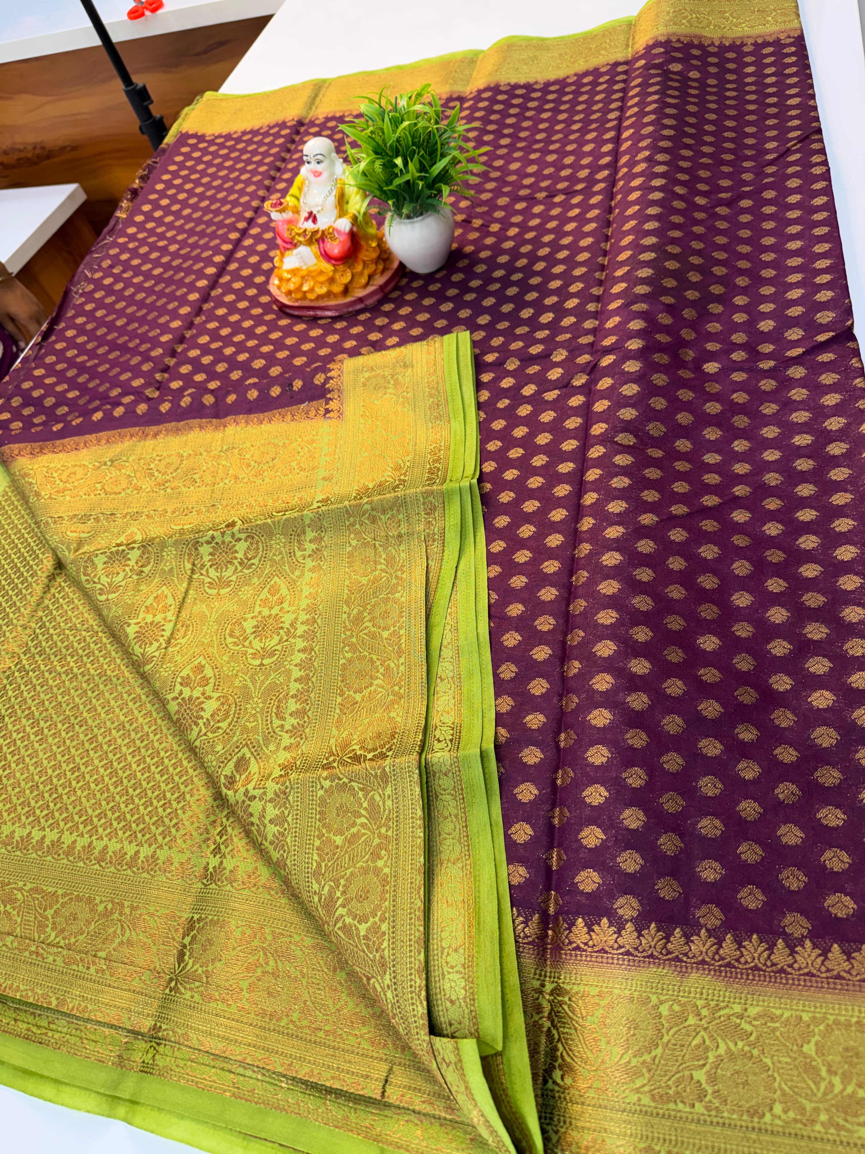 Premium Varmala Silk Saree with Elegant Buttas | Rich Pallu | Brocade Blouse