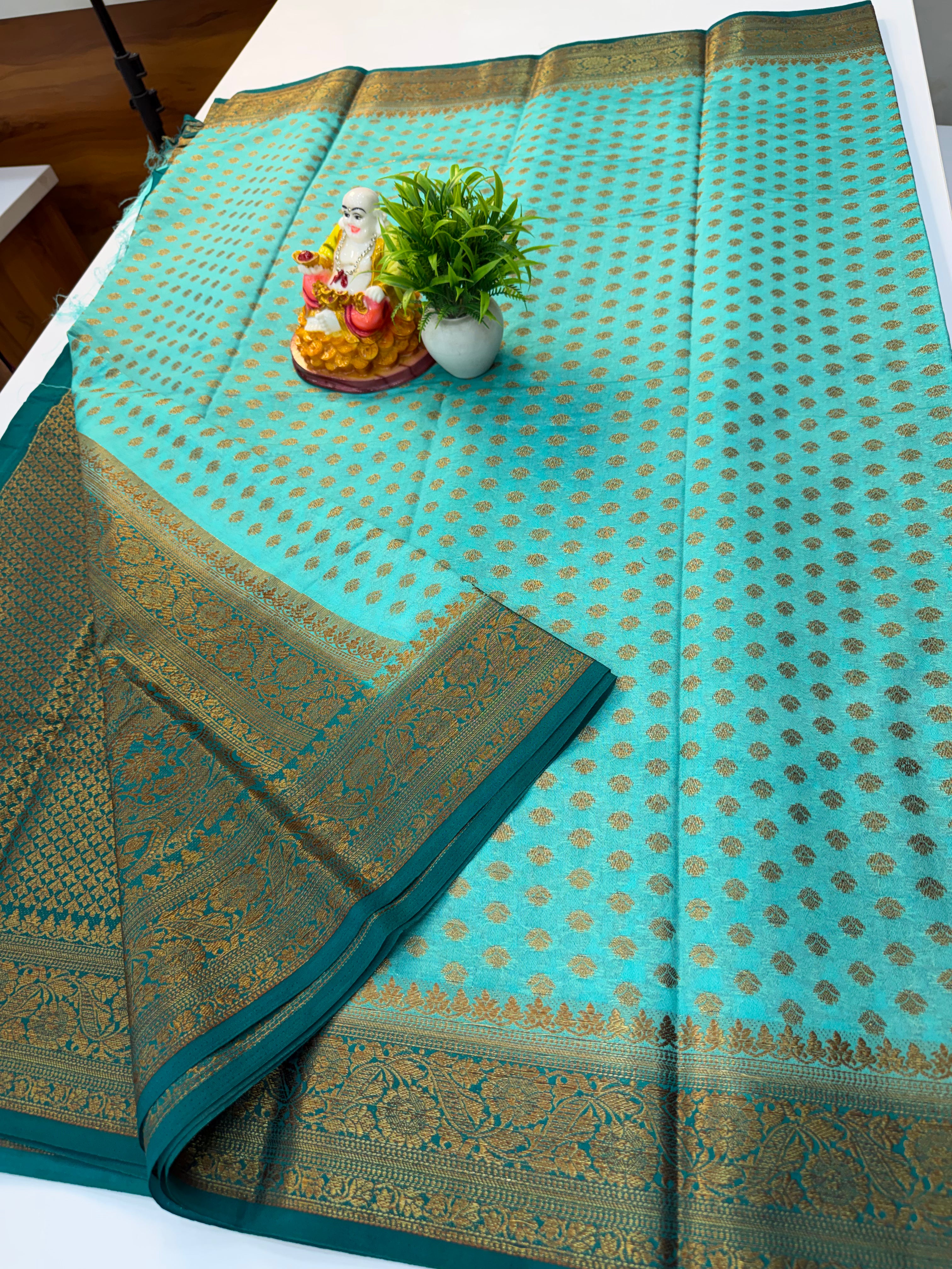 Premium Varmala Silk Saree with Elegant Buttas | Rich Pallu | Brocade Blouse