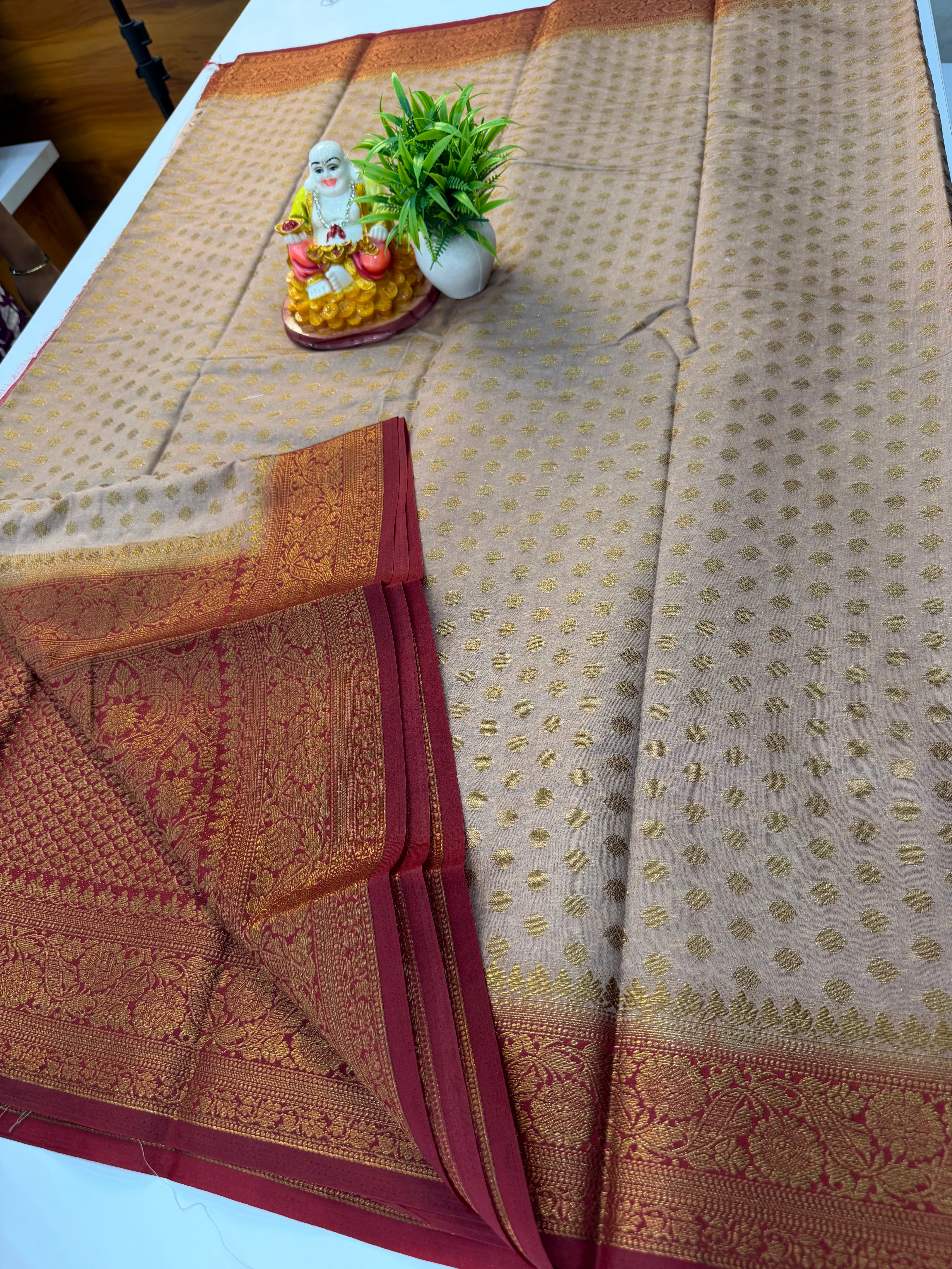 Premium Varmala Silk Saree with Elegant Buttas | Rich Pallu | Brocade Blouse