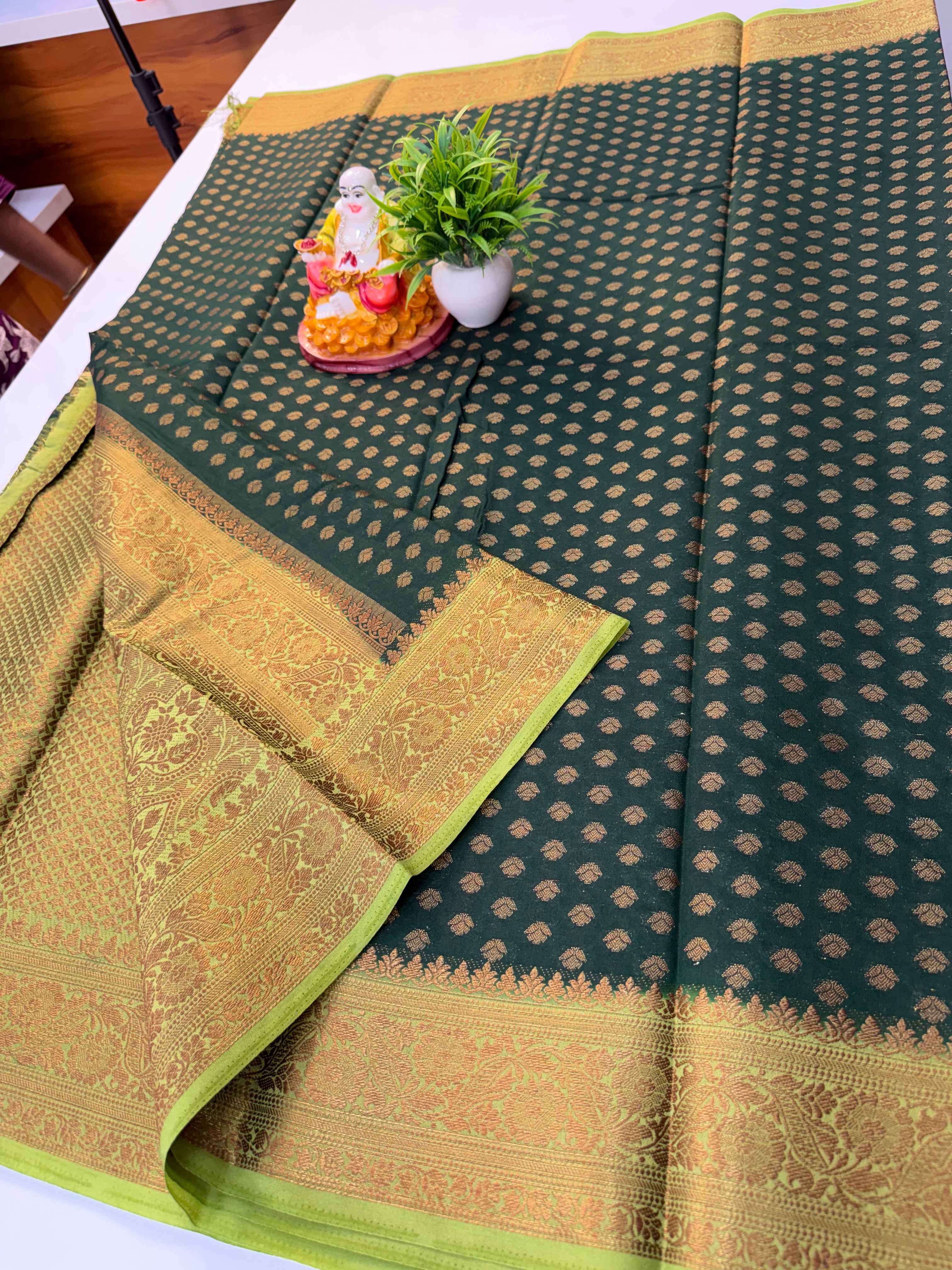 Premium Varmala Silk Saree with Elegant Buttas | Rich Pallu | Brocade Blouse