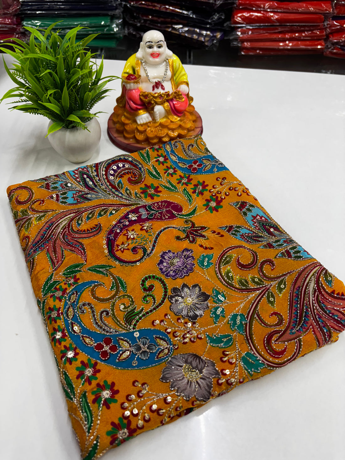 Premium Crepe Silk Blouse with Kalamkari Design – by Padmavathi Silks and Sarees