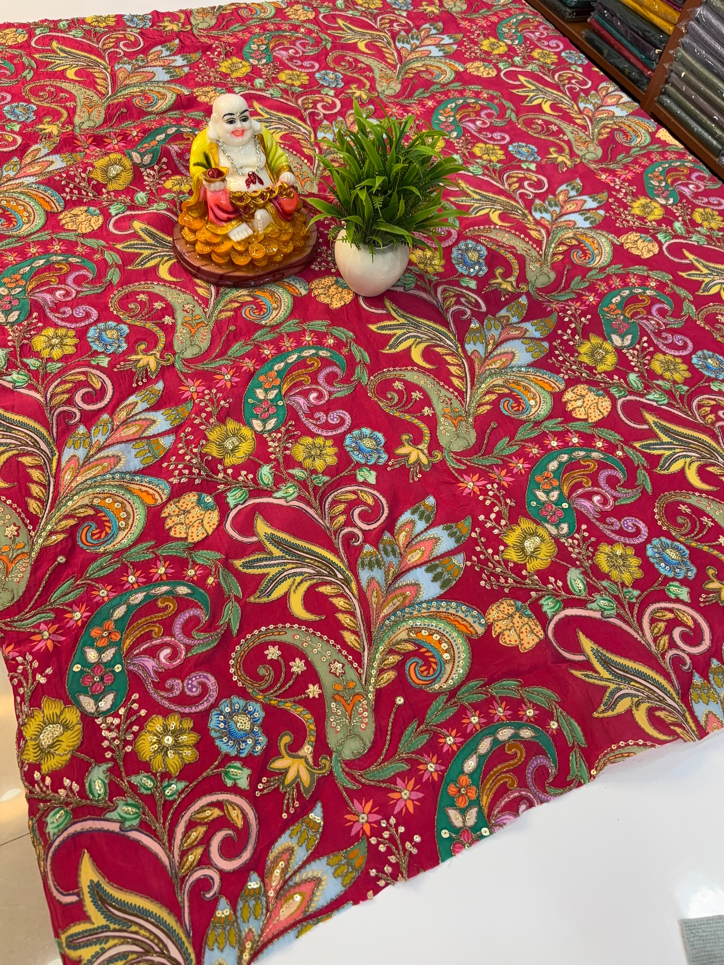 🛍️ Premium Kalamkari natutral crape silk blouse