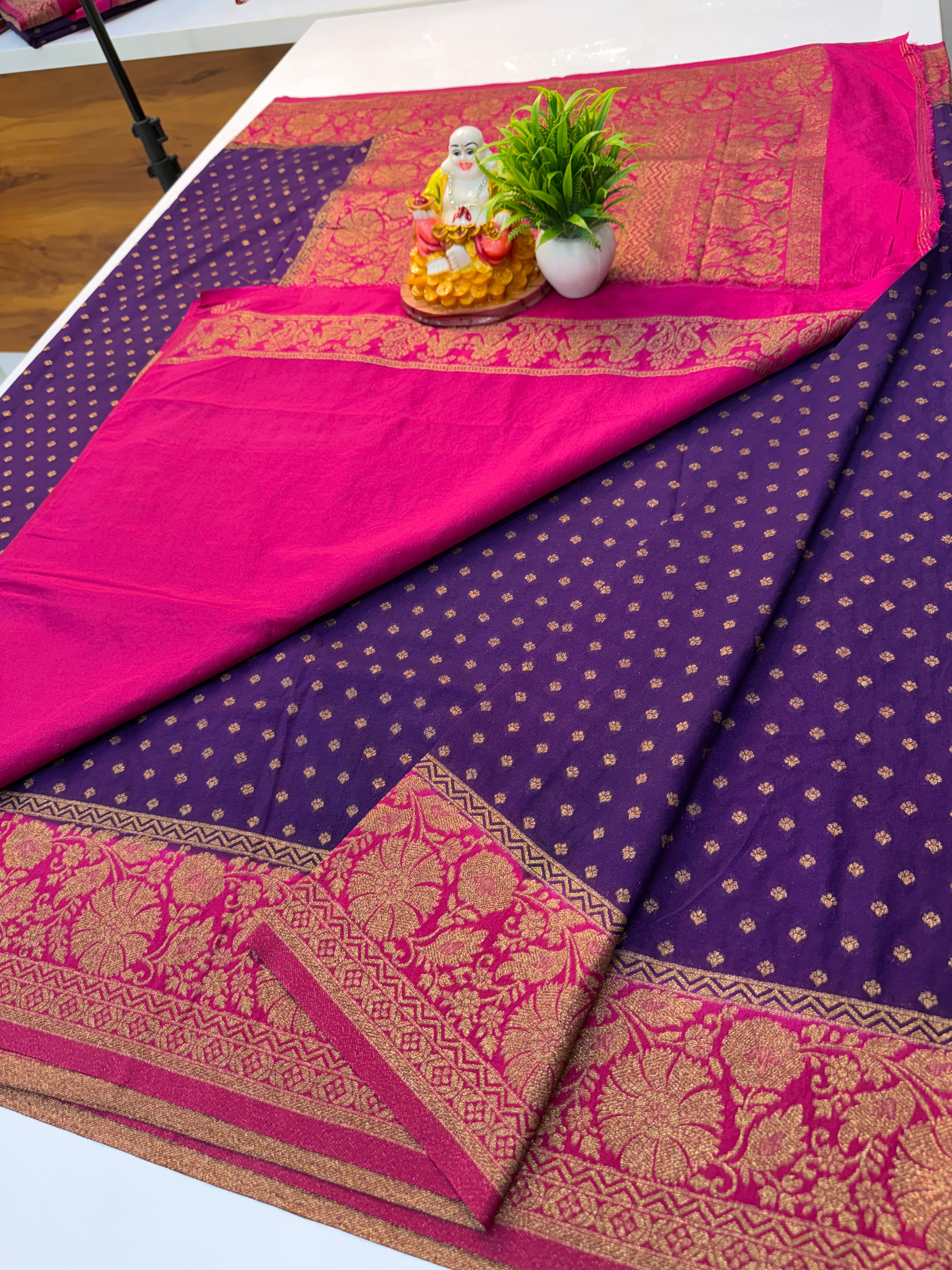 premium georgette saree with buttas with rich pallu need shopify made from padmavathi silks nad sarees