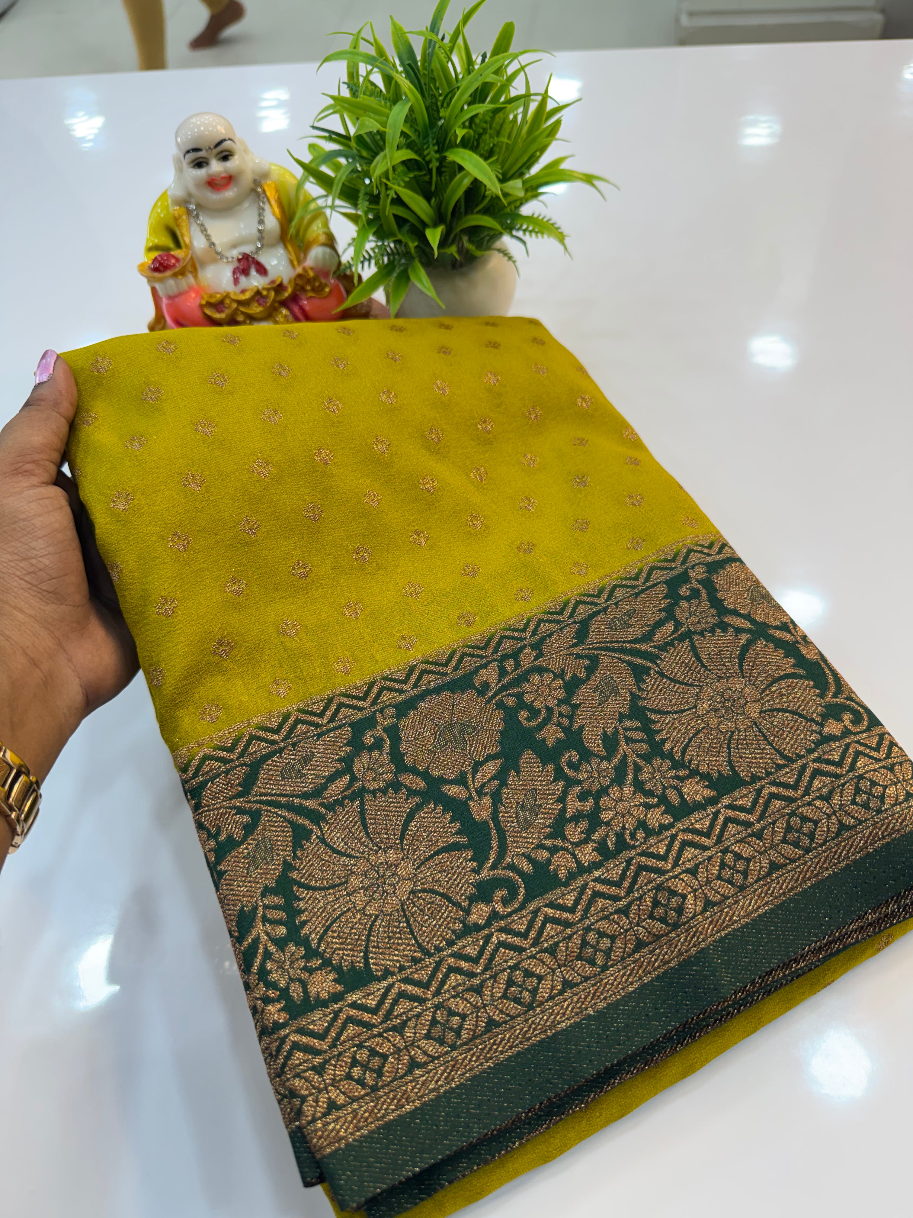 premium georgette saree with buttas with rich pallu need shopify made from padmavathi silks nad sarees