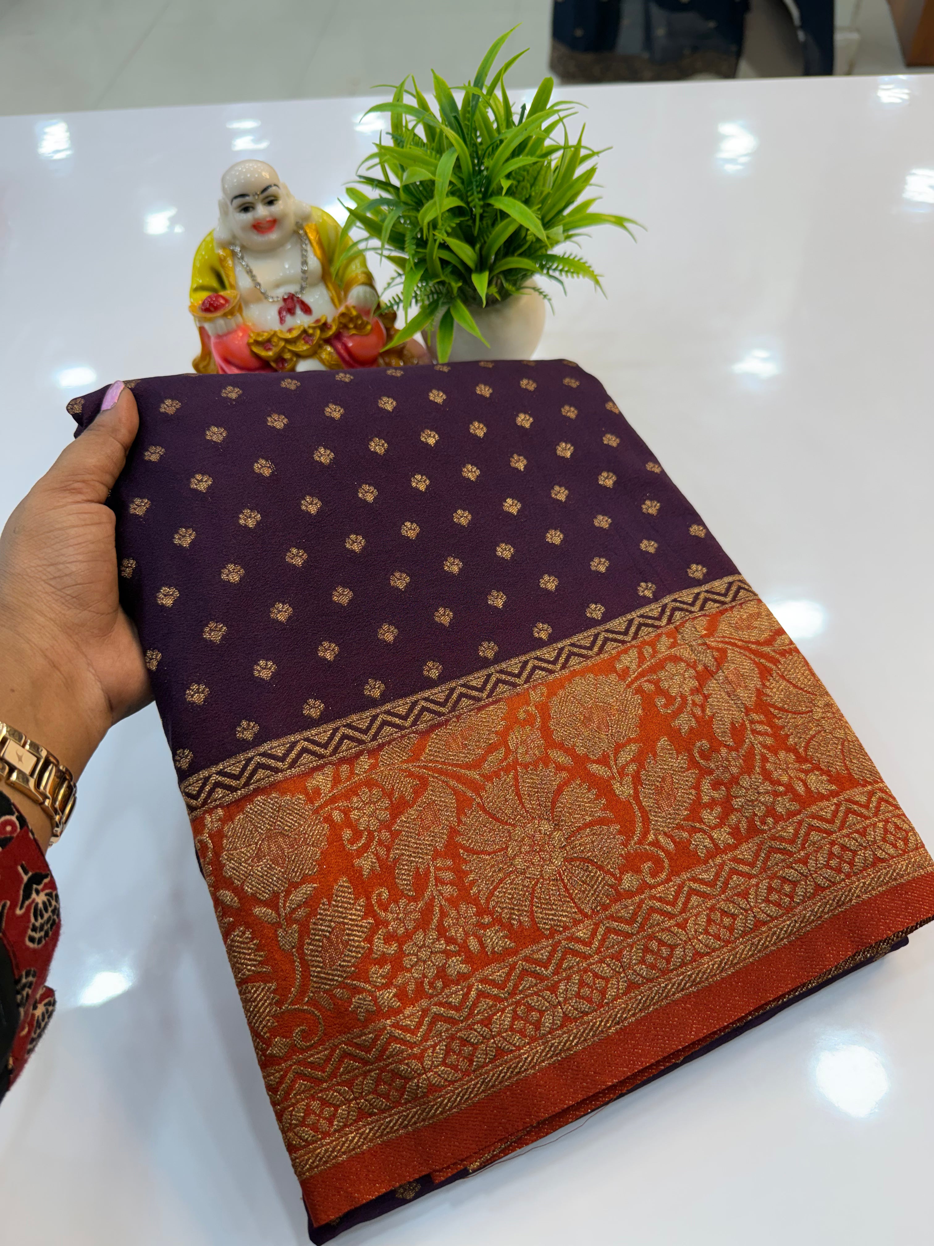 premium georgette saree with buttas with rich pallu need shopify made from padmavathi silks nad sarees