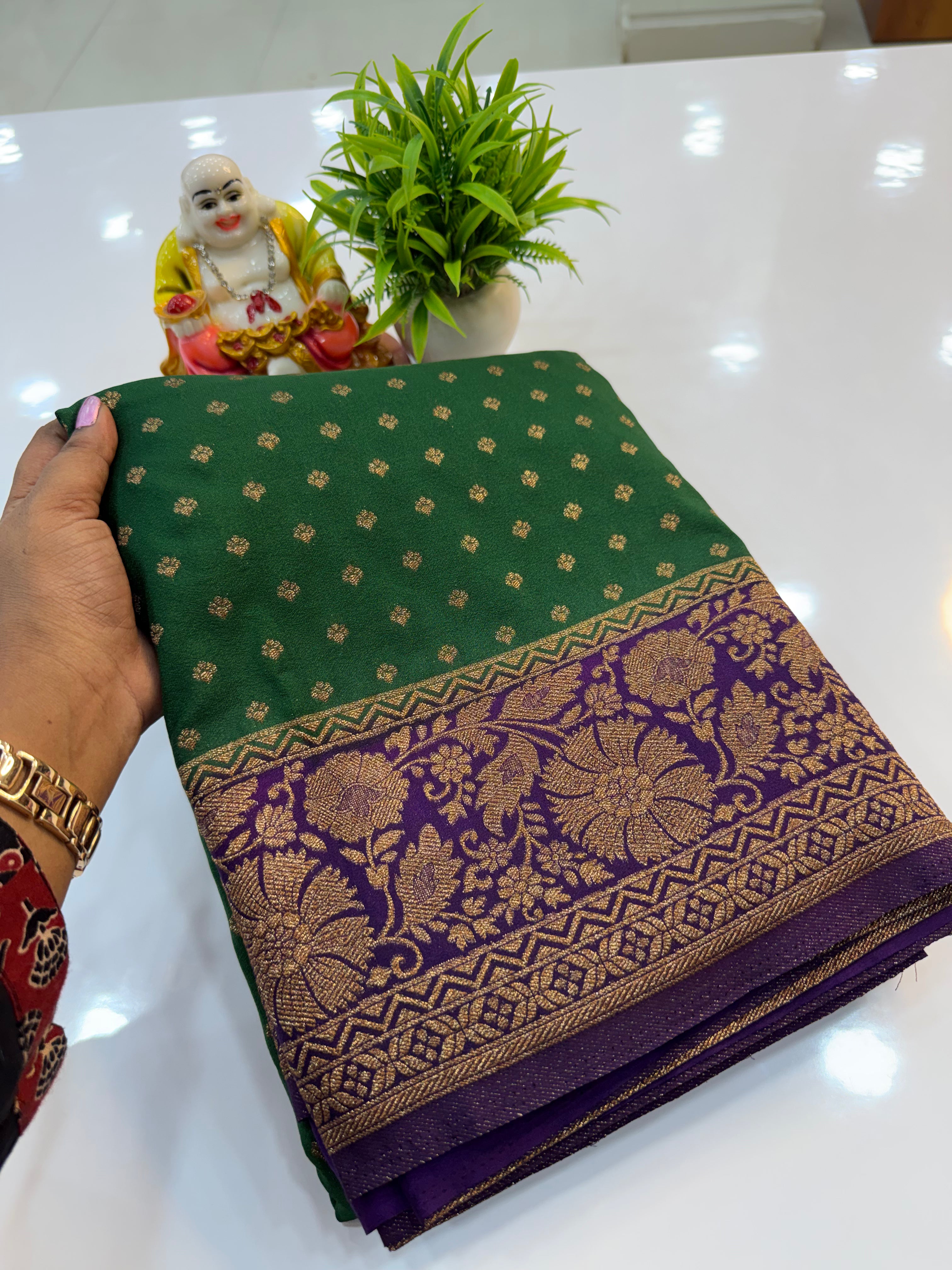 premium georgette saree with buttas with rich pallu need shopify made from padmavathi silks nad sarees
