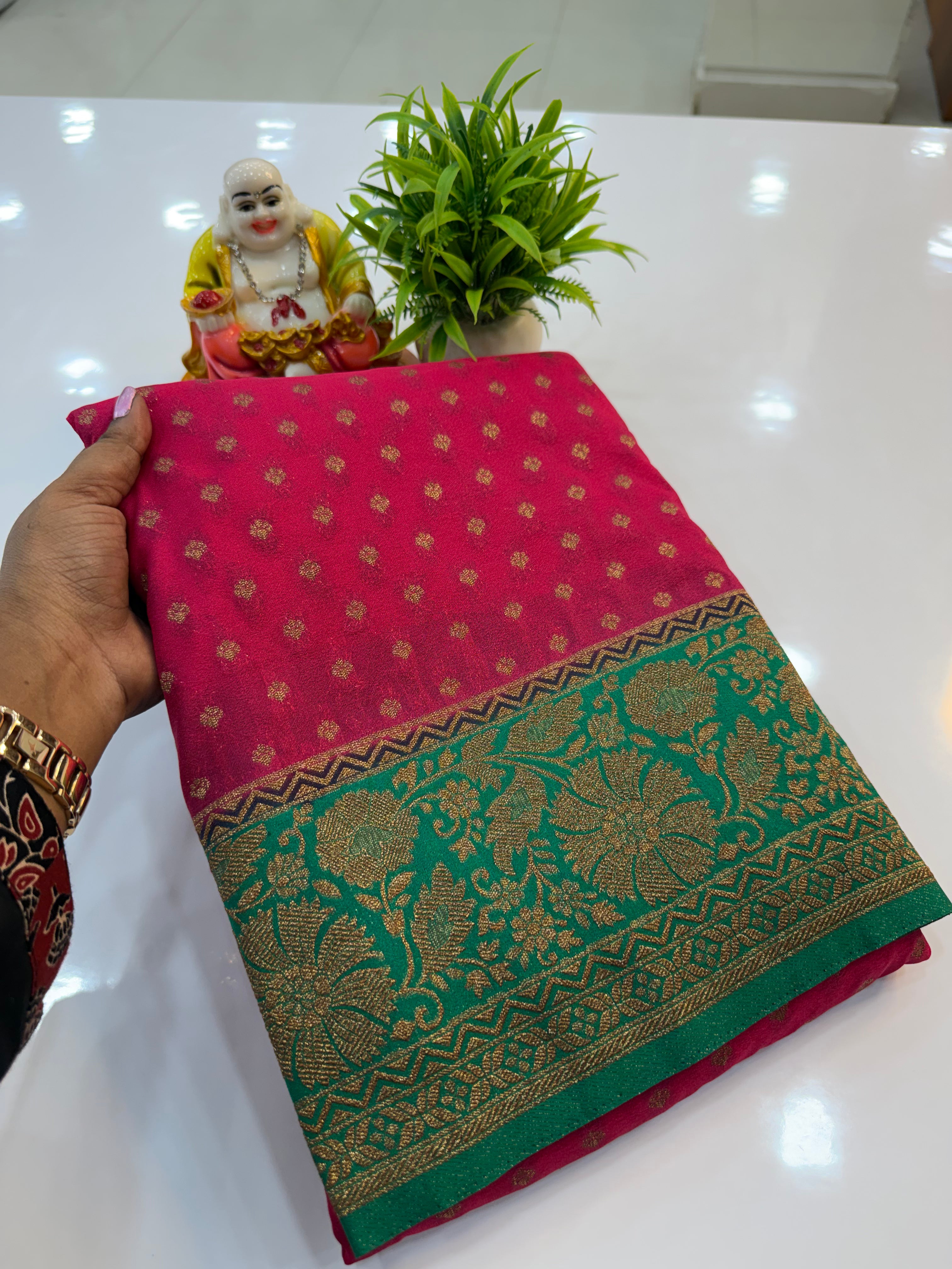 premium georgette saree with buttas with rich pallu need shopify made from padmavathi silks nad sarees