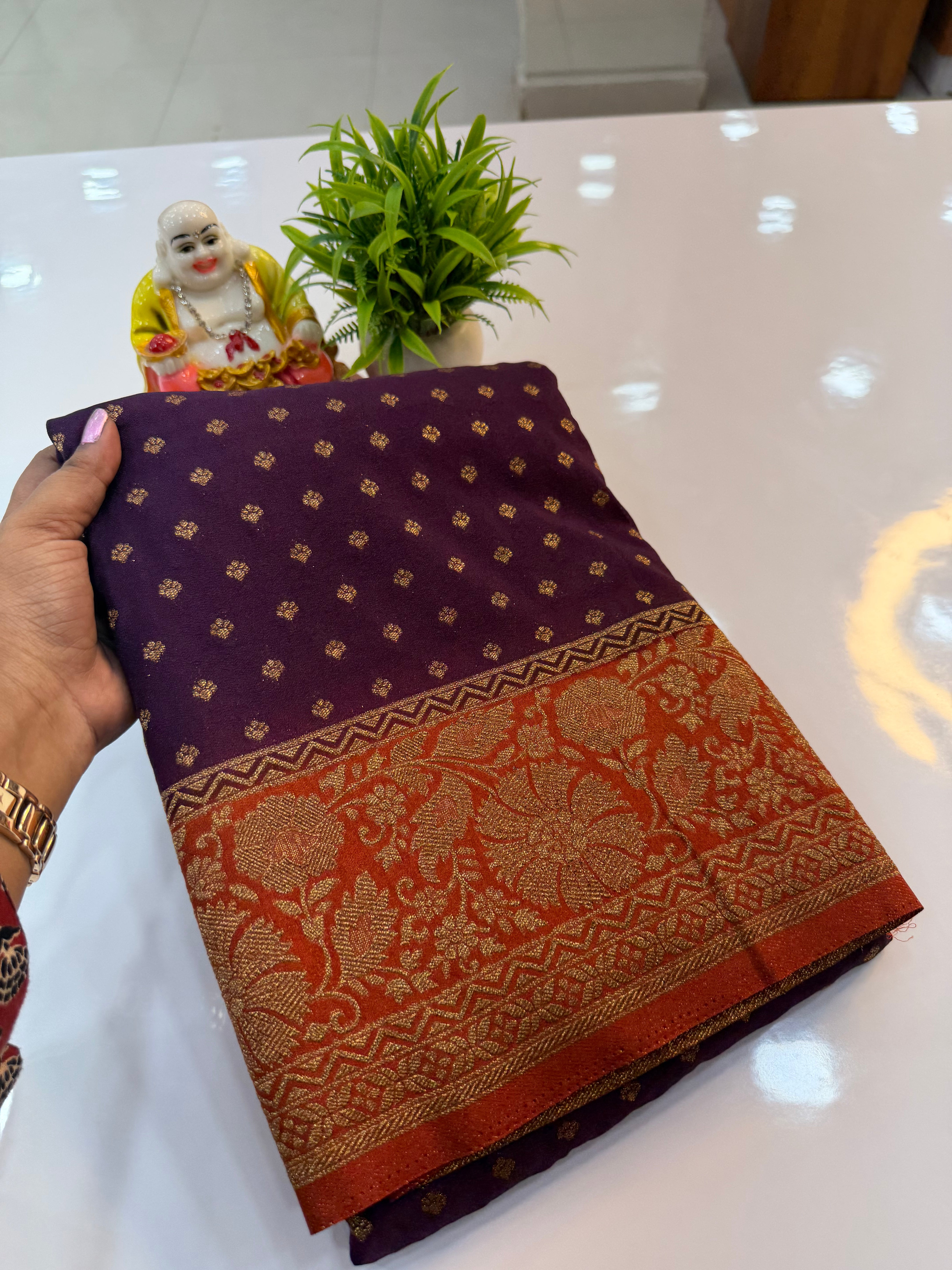 premium georgette saree with buttas with rich pallu need shopify made from padmavathi silks nad sarees