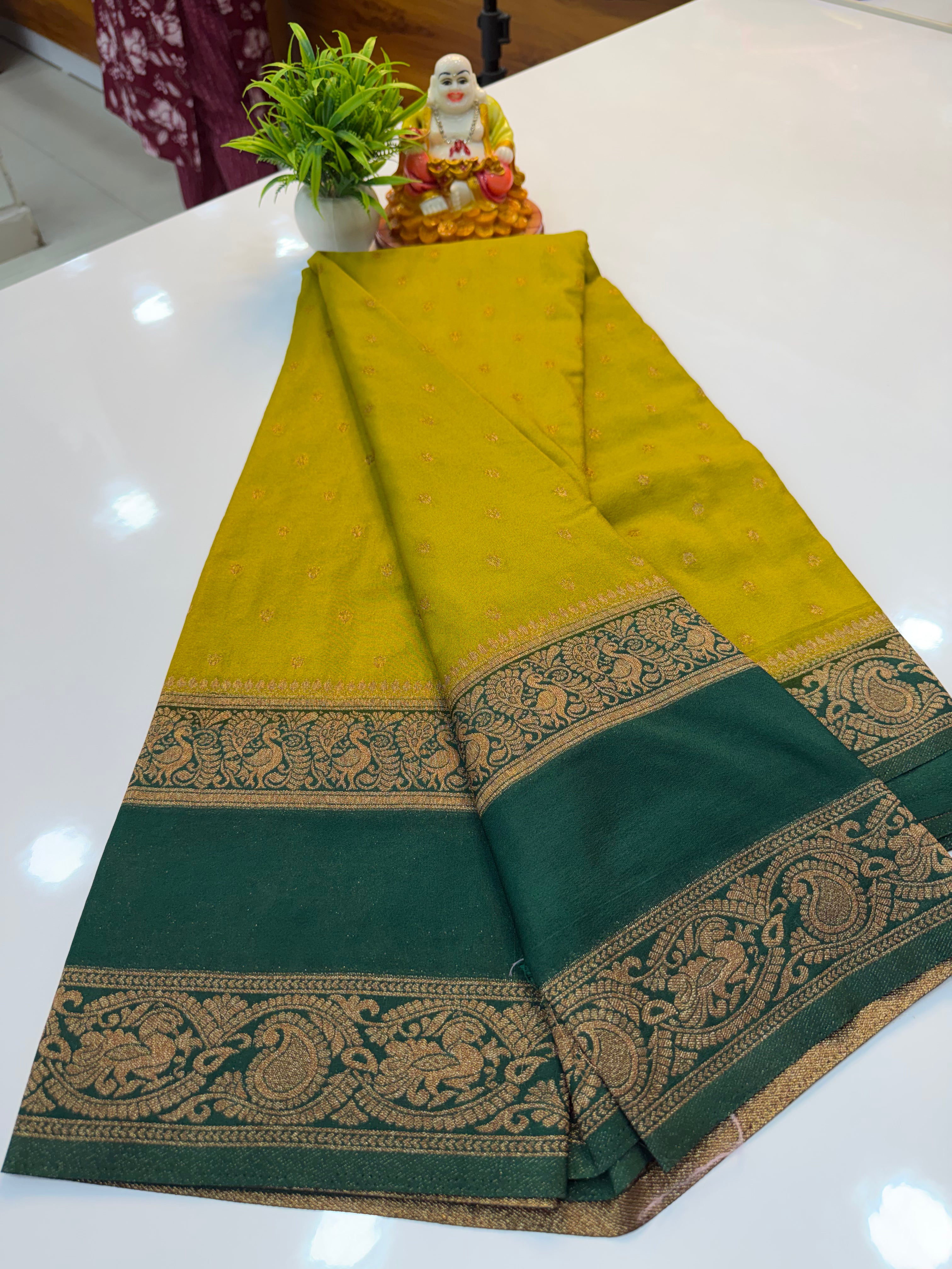 Premium Georgette Saree with Beautiful Buttas & Rich Pallu | Padmavathi Silks and Sarees Product Descriptio