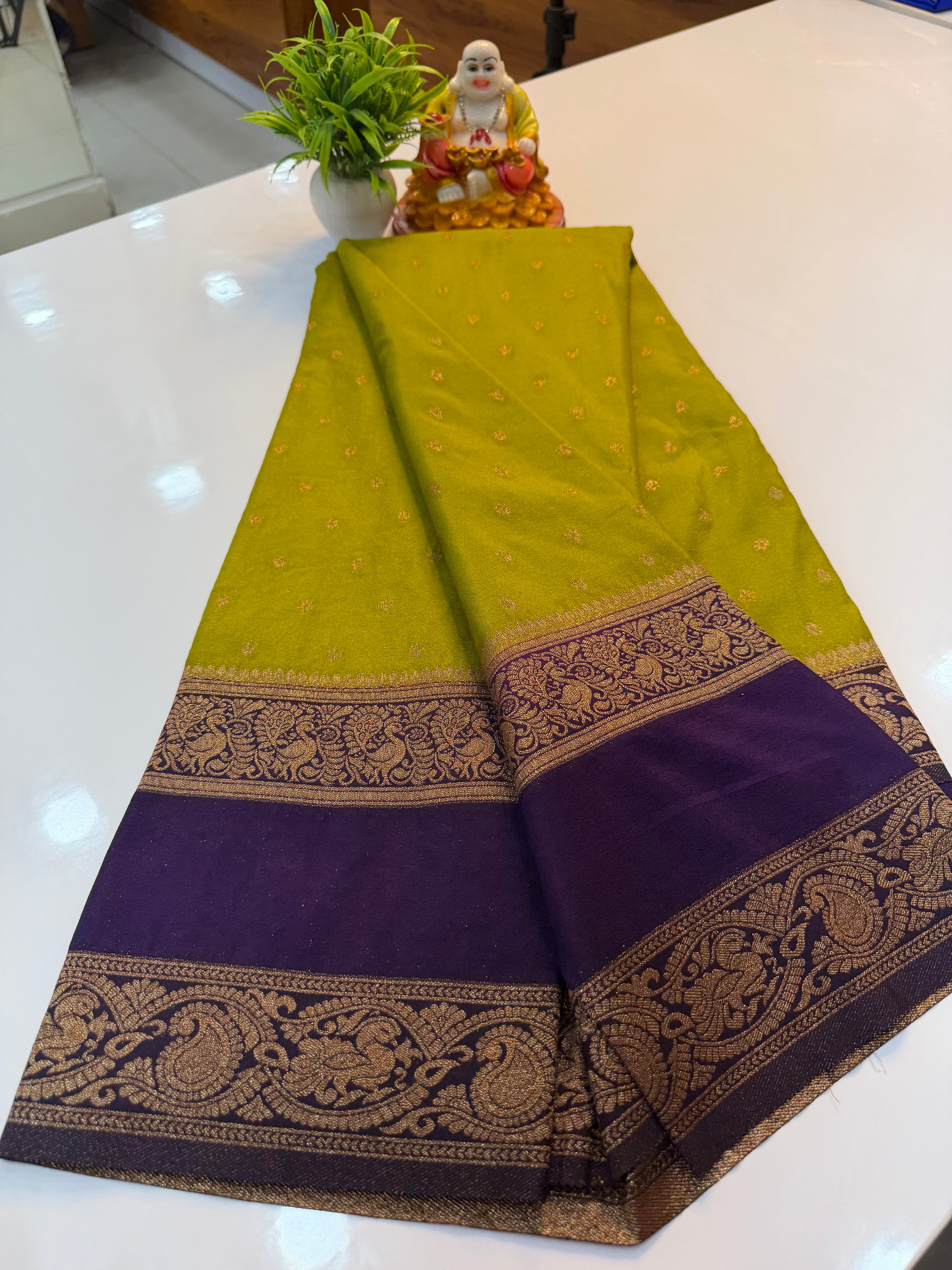 Premium Georgette Saree with Beautiful Buttas & Rich Pallu | Padmavathi Silks and Sarees Product Descriptio