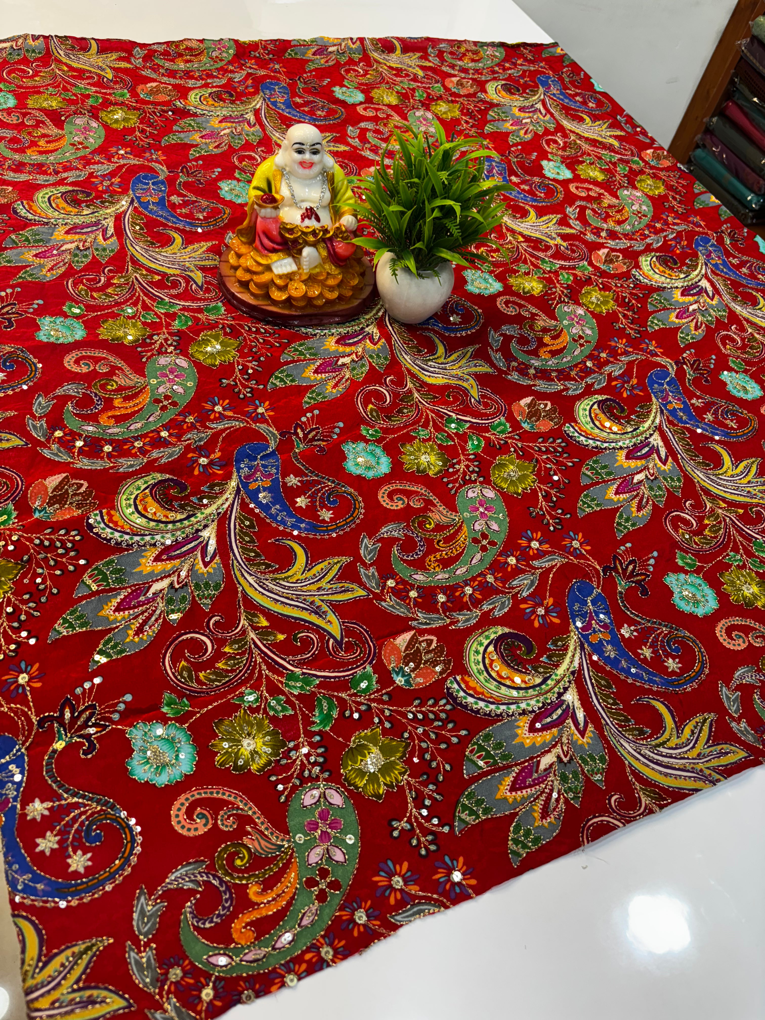 🛍️ Premium Kalamkari natutral crape silk blouse