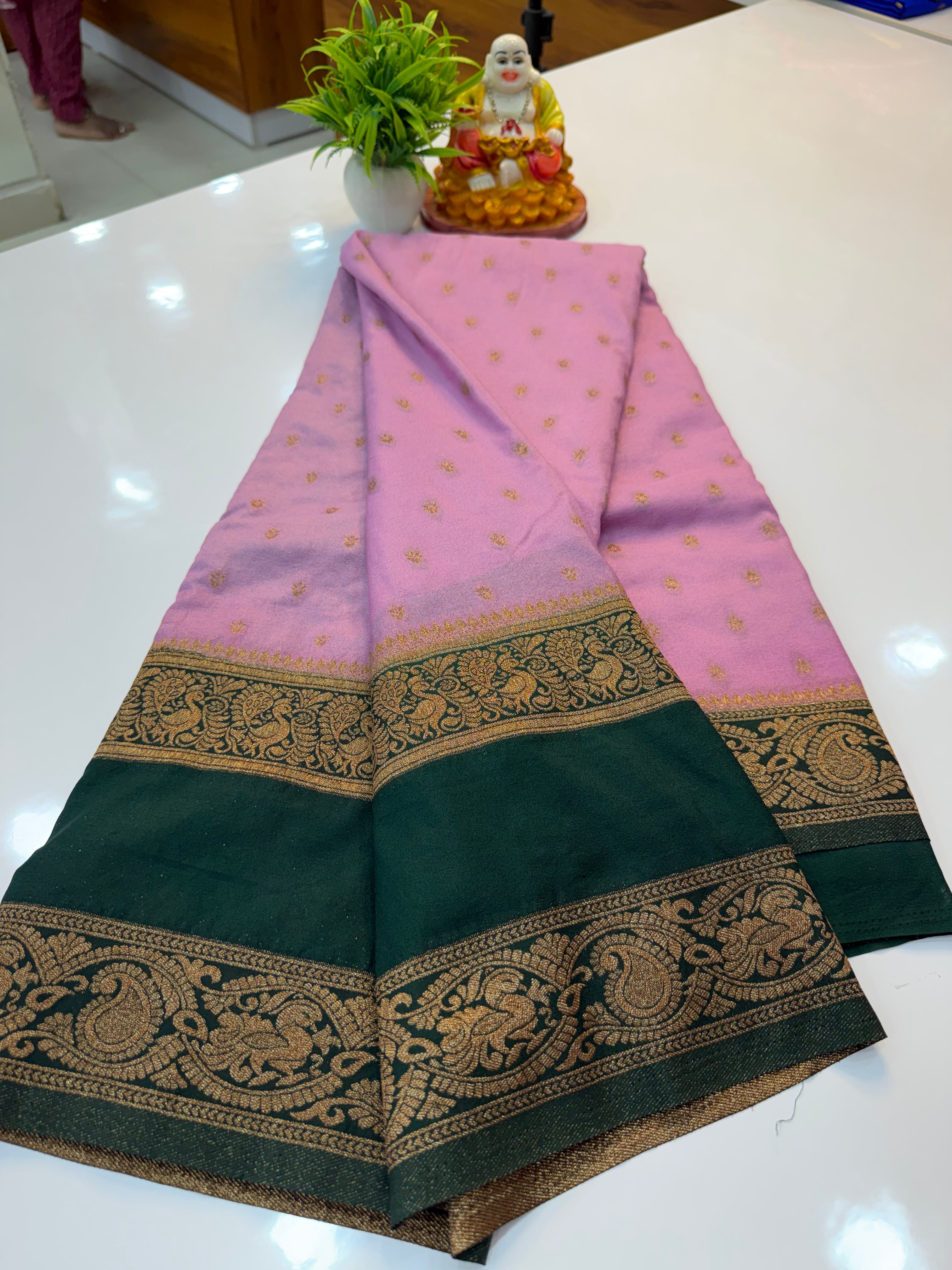 Premium Georgette Saree with Beautiful Buttas & Rich Pallu | Padmavathi Silks and Sarees Product Descriptio