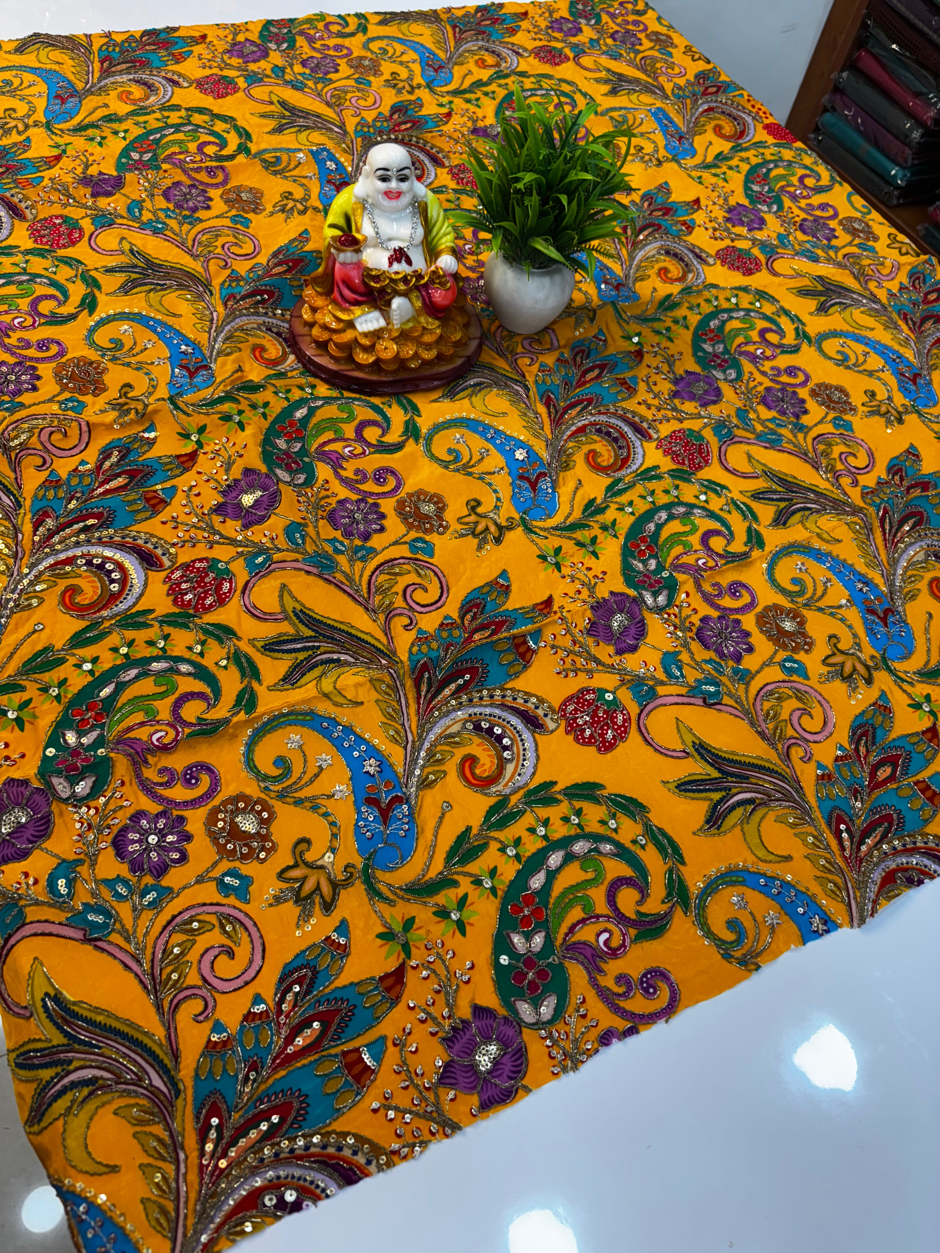 🛍️ Premium Kalamkari natutral crape silk blouse