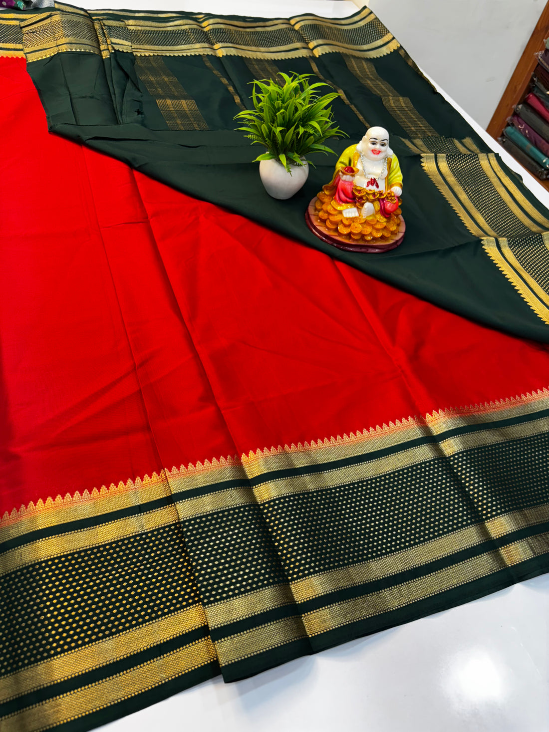 Premium Mysore Crepe Silk Saree with Rich Pallu