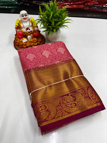 Elegant & Shiny Brocade Tissue Sarees