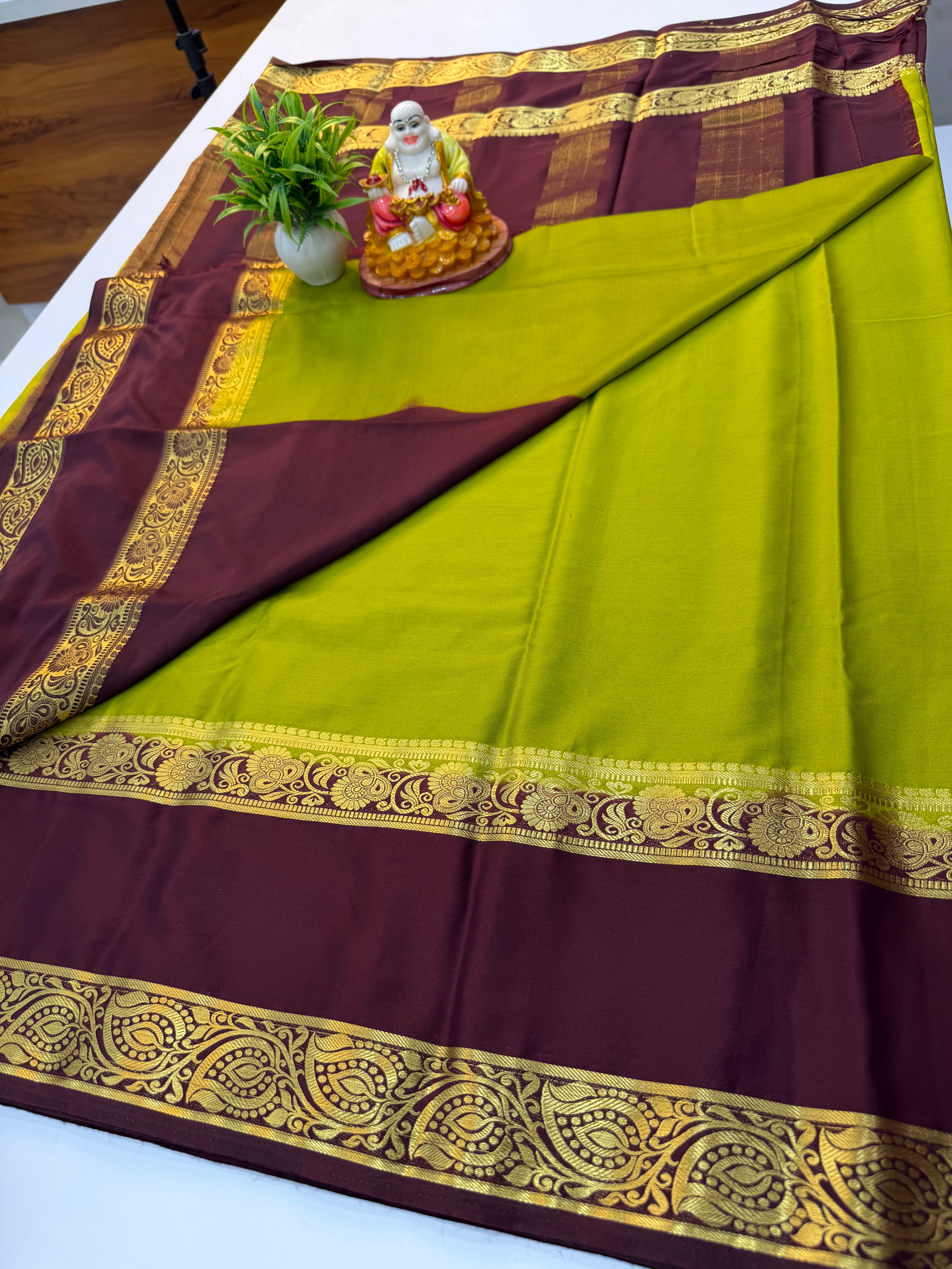 Premium Mysore Crepe Silk Saree with Beautiful Bentex Border