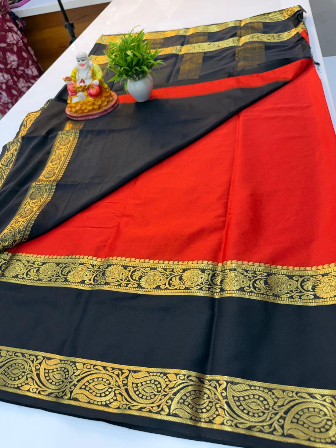 Premium Mysore Crepe Silk Saree with Beautiful Bentex Border