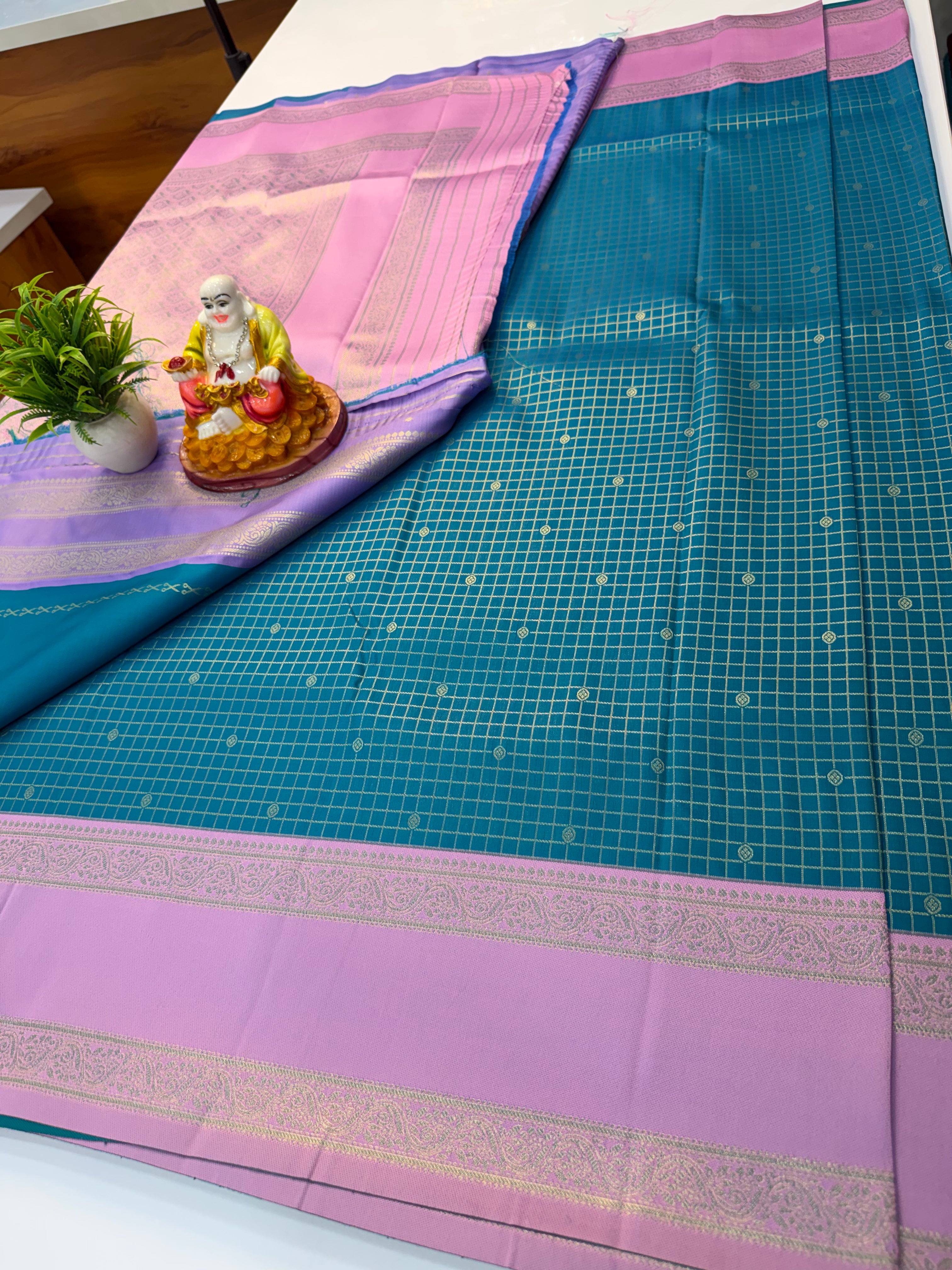 Semi Silk Saree with Checks & Buttas | Rich Pallu | Padmavathi Silks and Sarees…