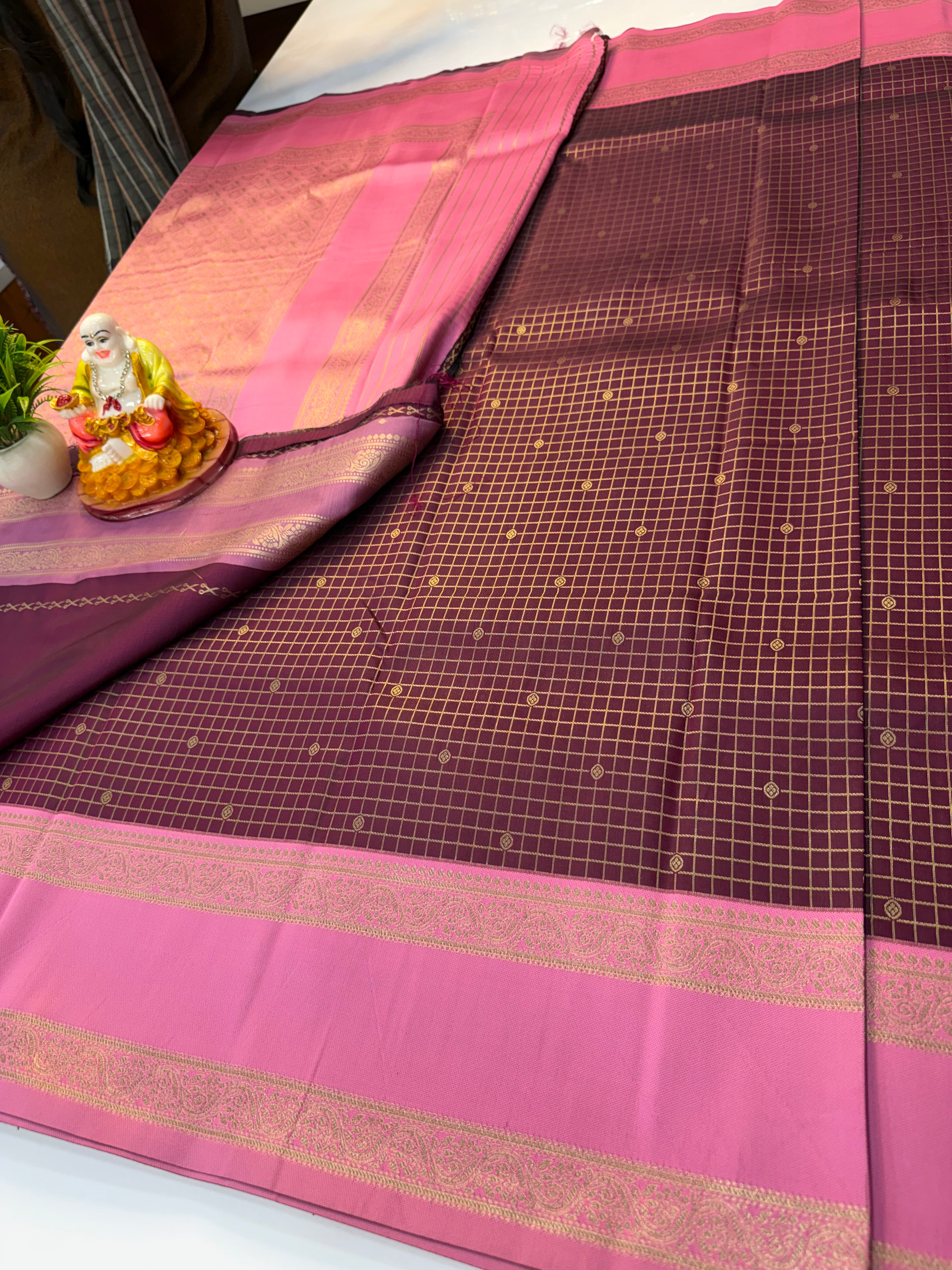 Semi Silk Saree with Checks & Buttas | Rich Pallu | Padmavathi Silks and Sarees…