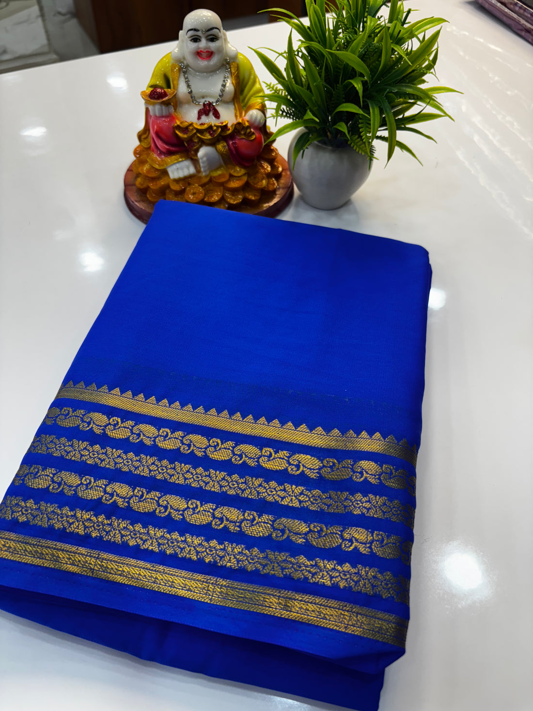 Mysore Crepe Silk Saree with Elegant Border