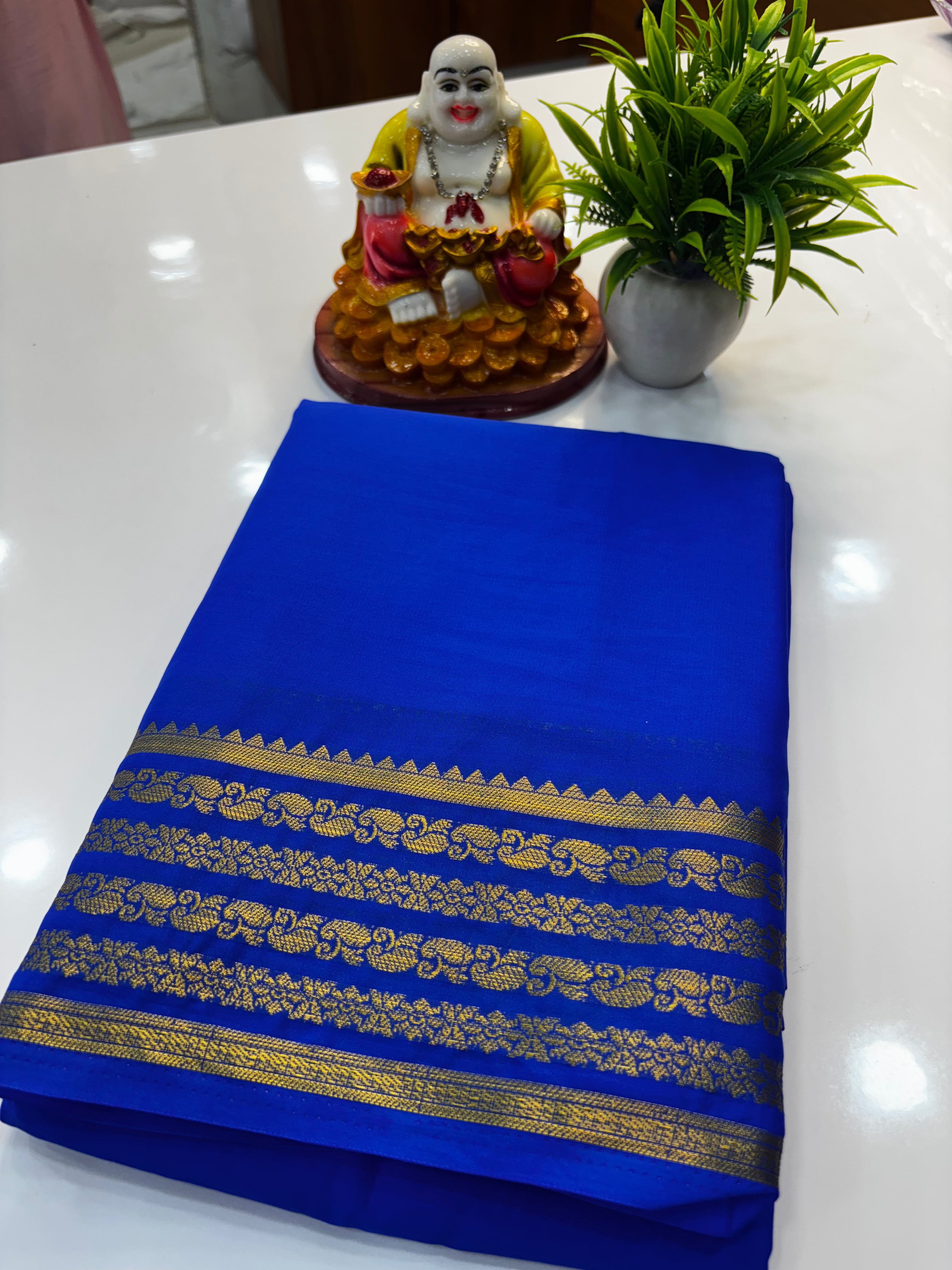 Premium Mysore Crepe Silk Saree with Beautiful Border
