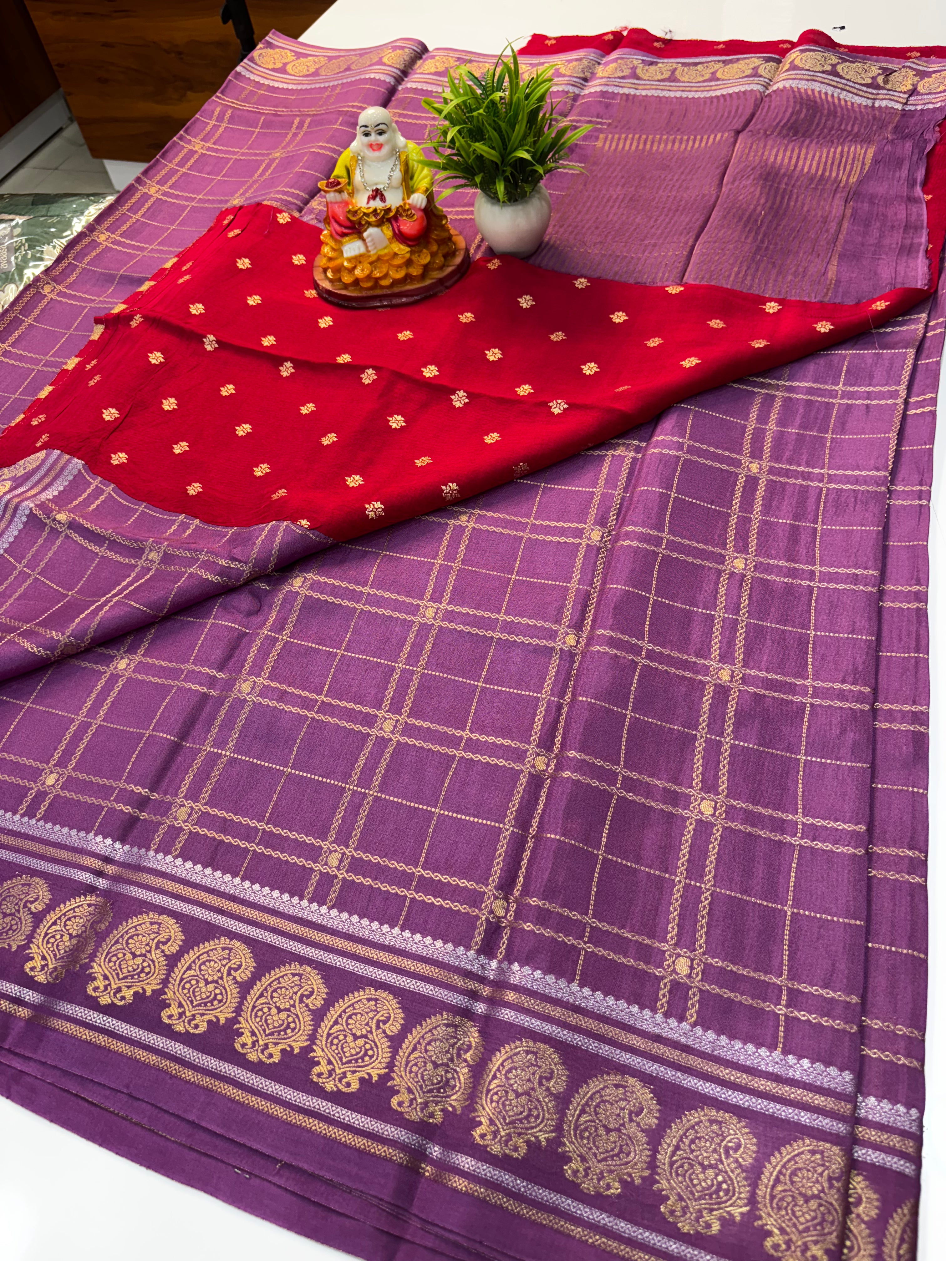 premium viscose saree with beautiful mango border with buttas blouse