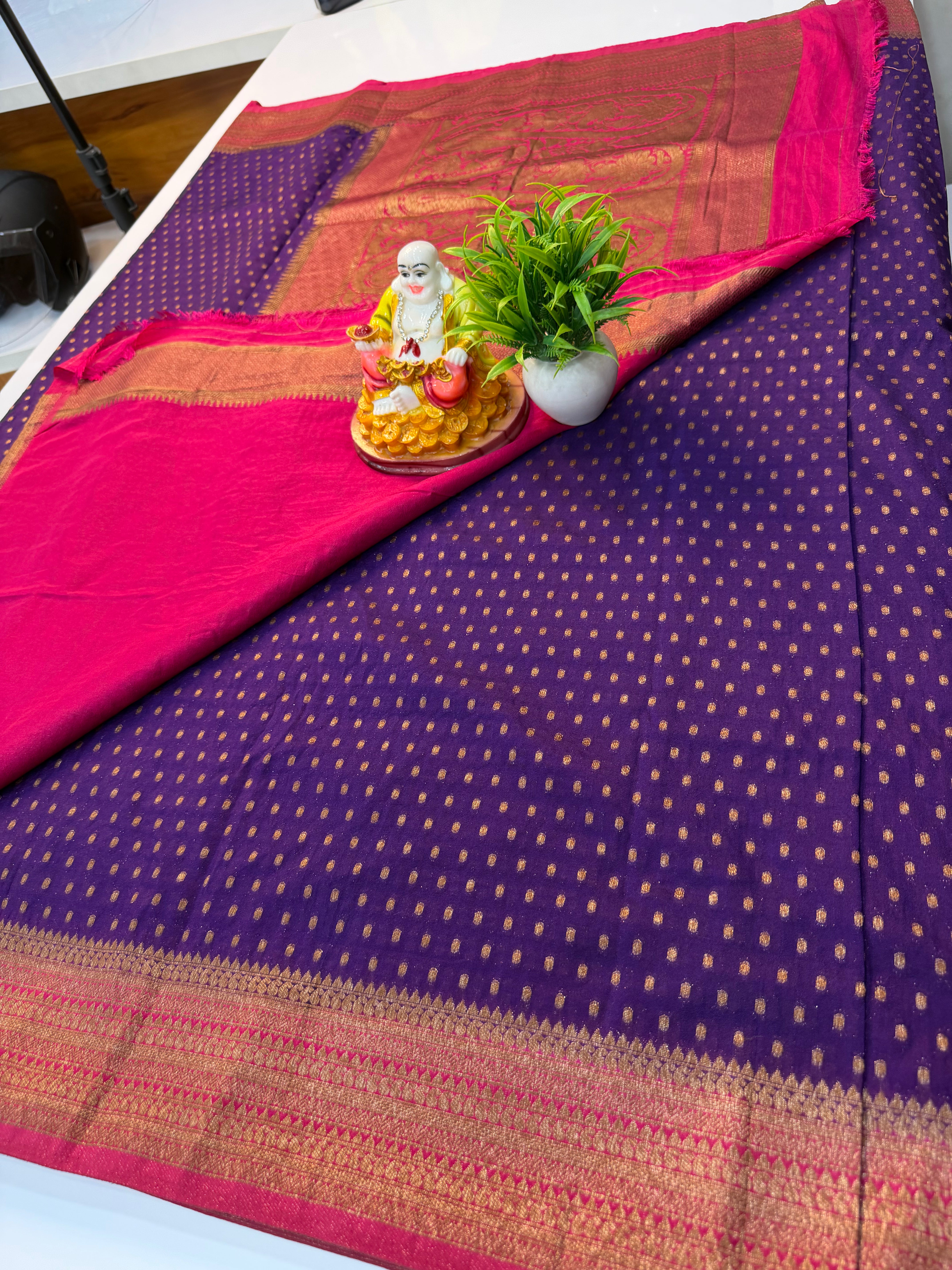Premium Georgette Saree with Elegant Buttas & Rich Pallu | Padmavathi Silks and Sarees