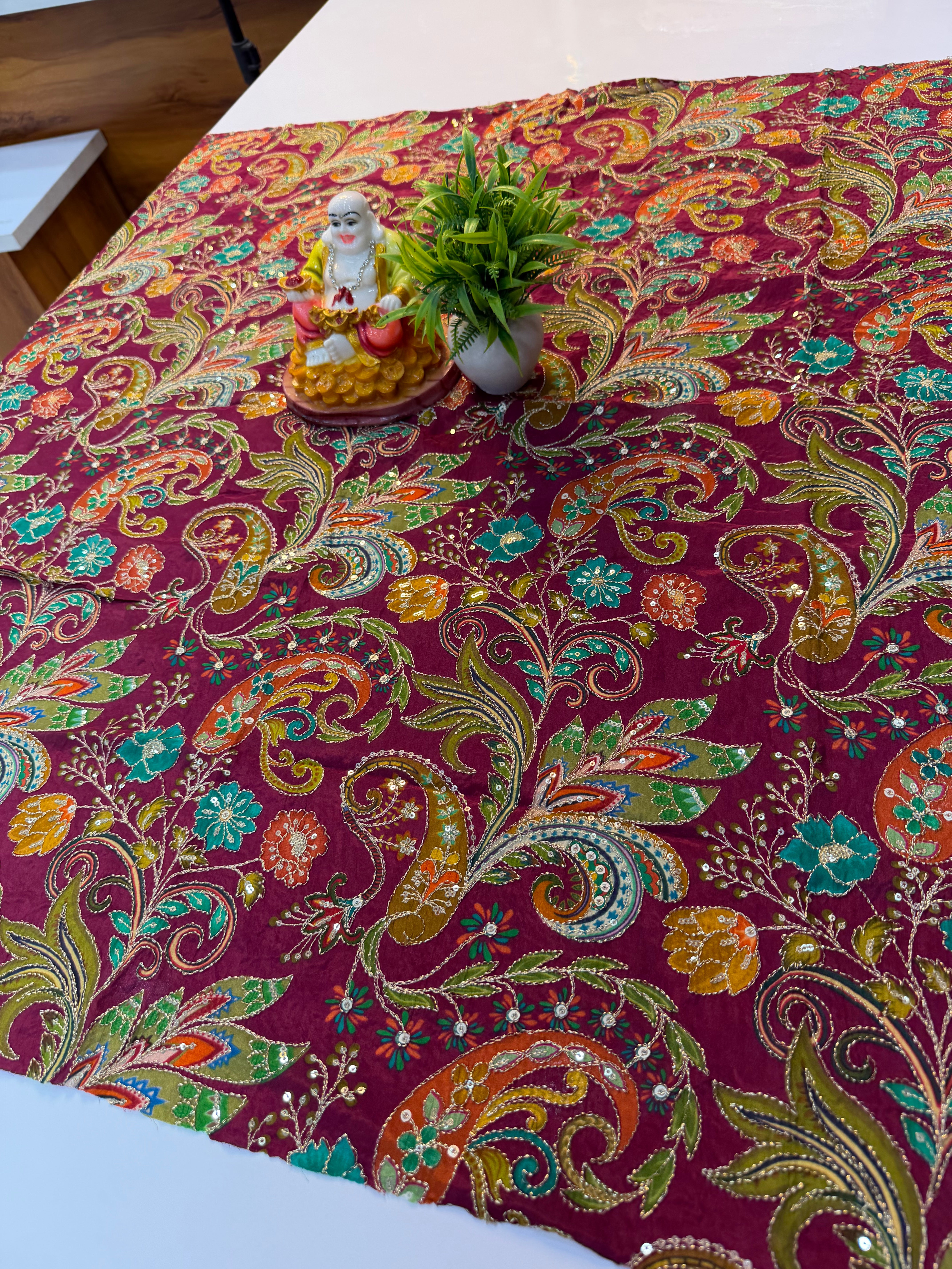 Premium Kalamkari Crepe Silk blouse with position work | Padmavathi Silks and Sarees