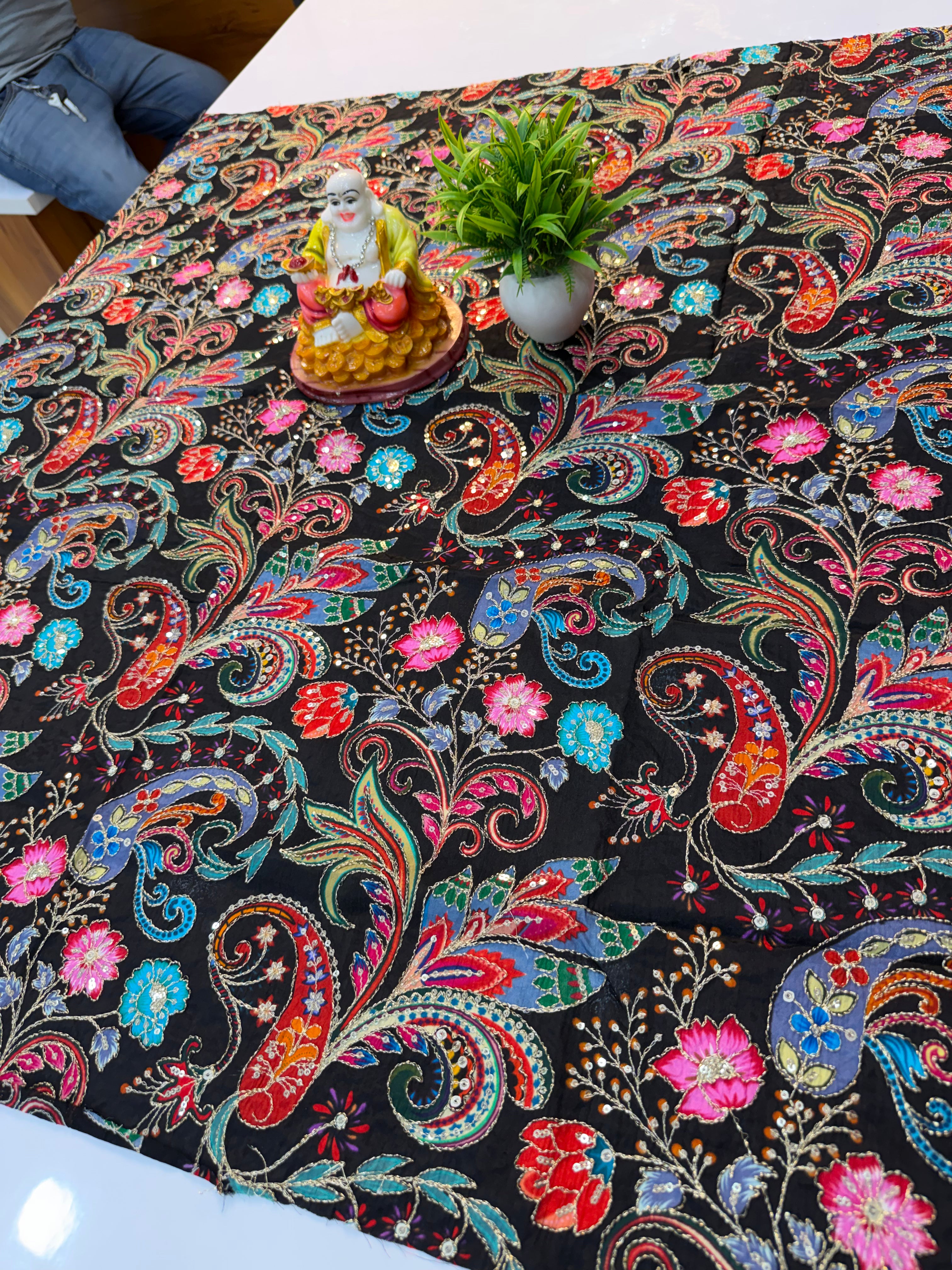Premium Kalamkari Crepe Silk blouse with position work | Padmavathi Silks and Sarees